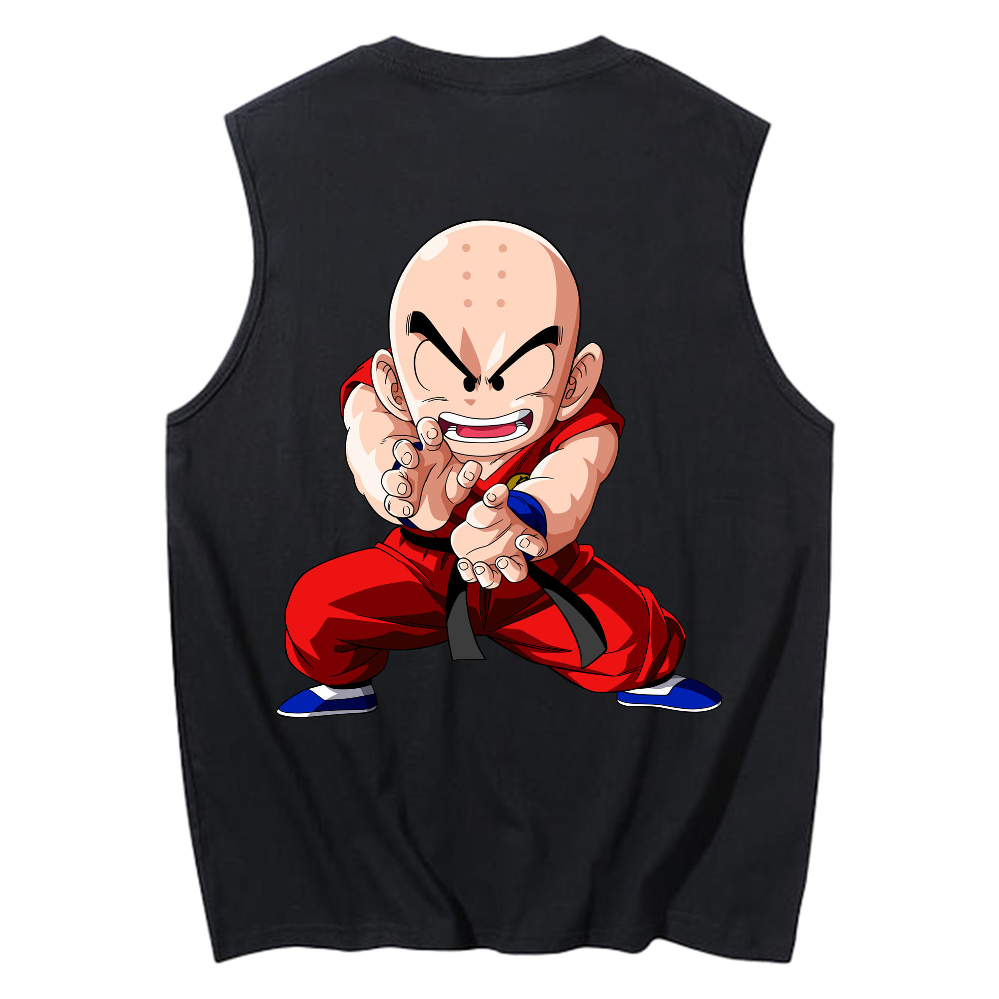 （画像用） ドラゴンボール クリリン DRAGON BALL krillin コットン100％タンクトップ（背面プリント）