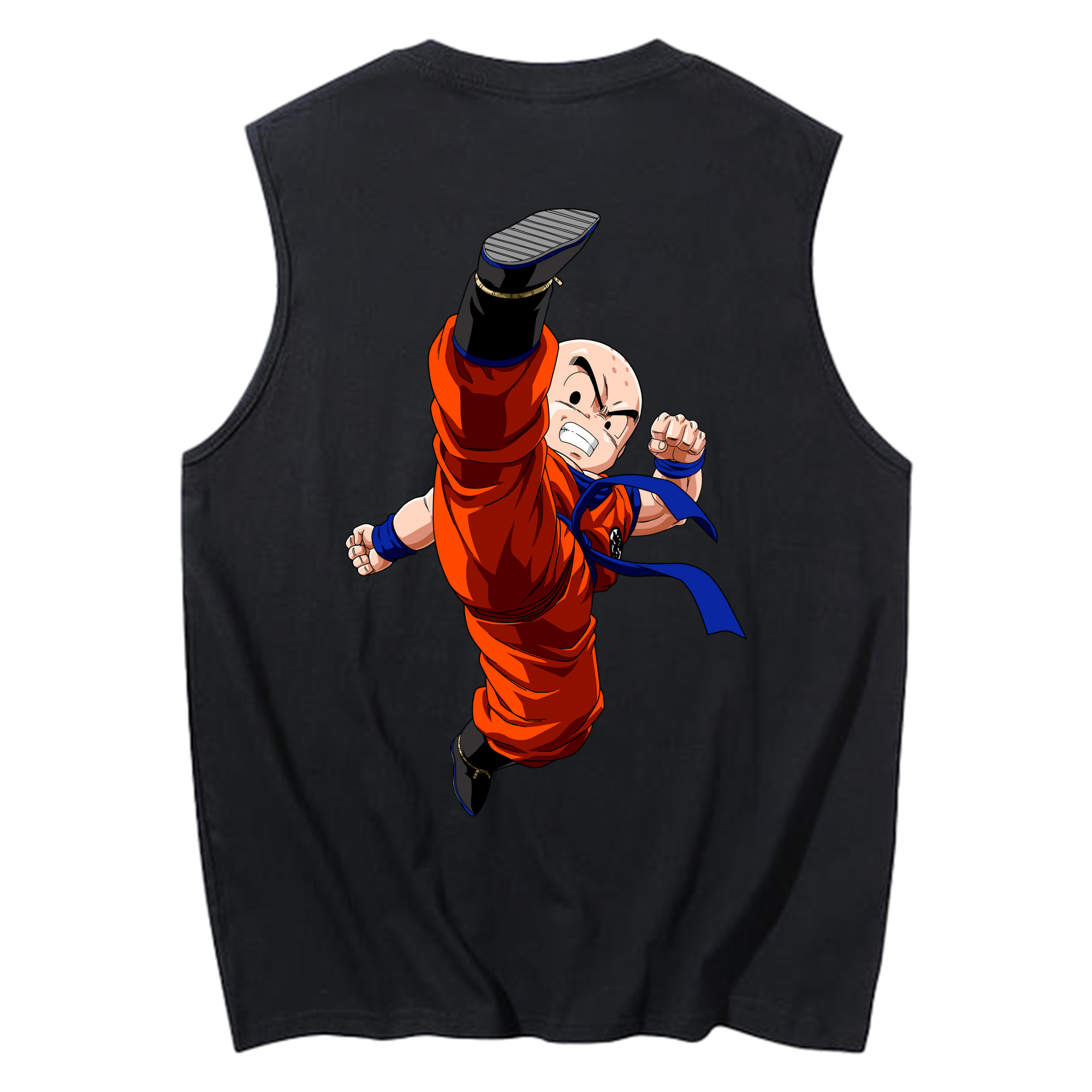 （画像用） ドラゴンボール クリリン DRAGON BALL krillin コットン100％タンクトップ（背面プリント）