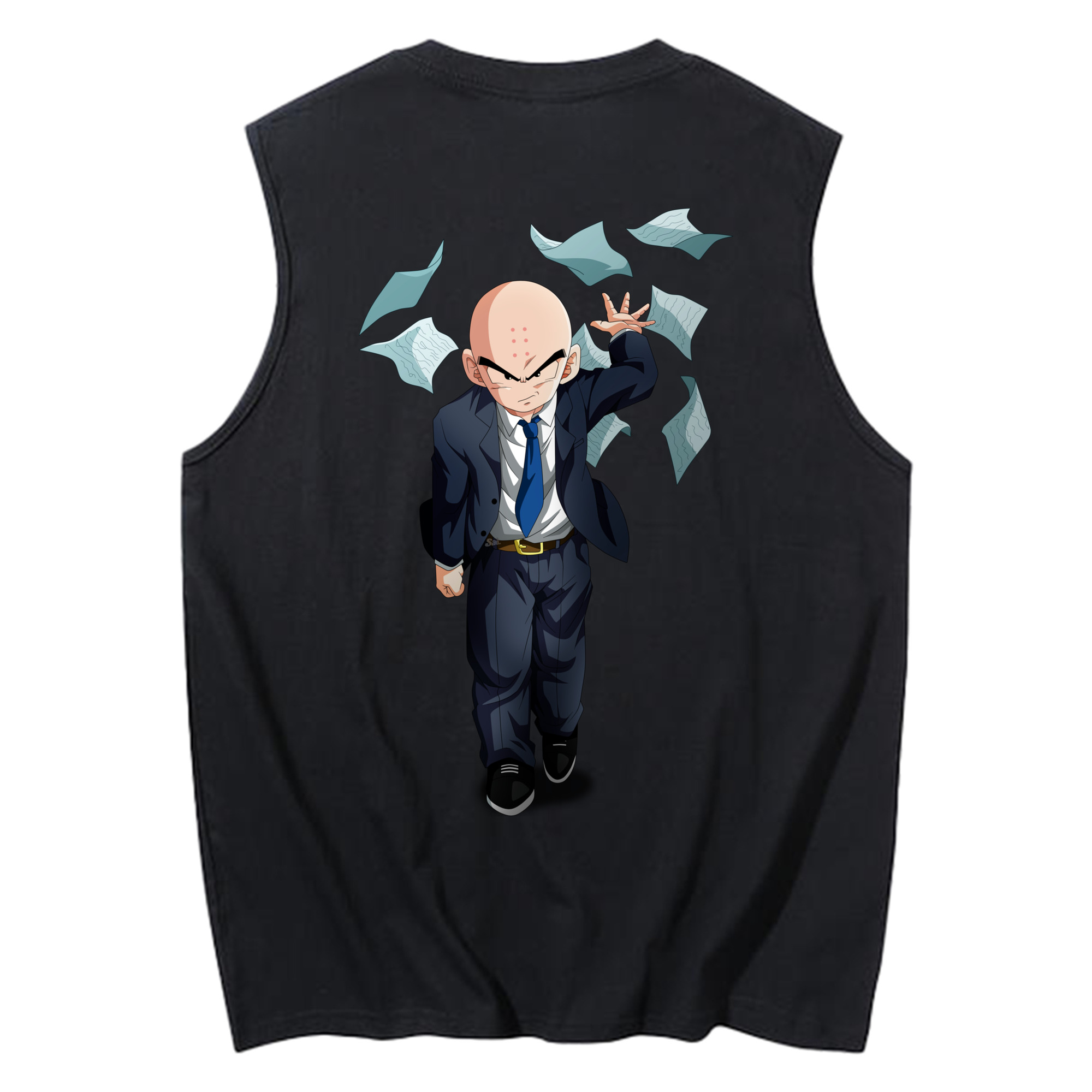 （画像用） ドラゴンボール クリリン DRAGON BALL krillin コットン100％タンクトップ（背面プリント）