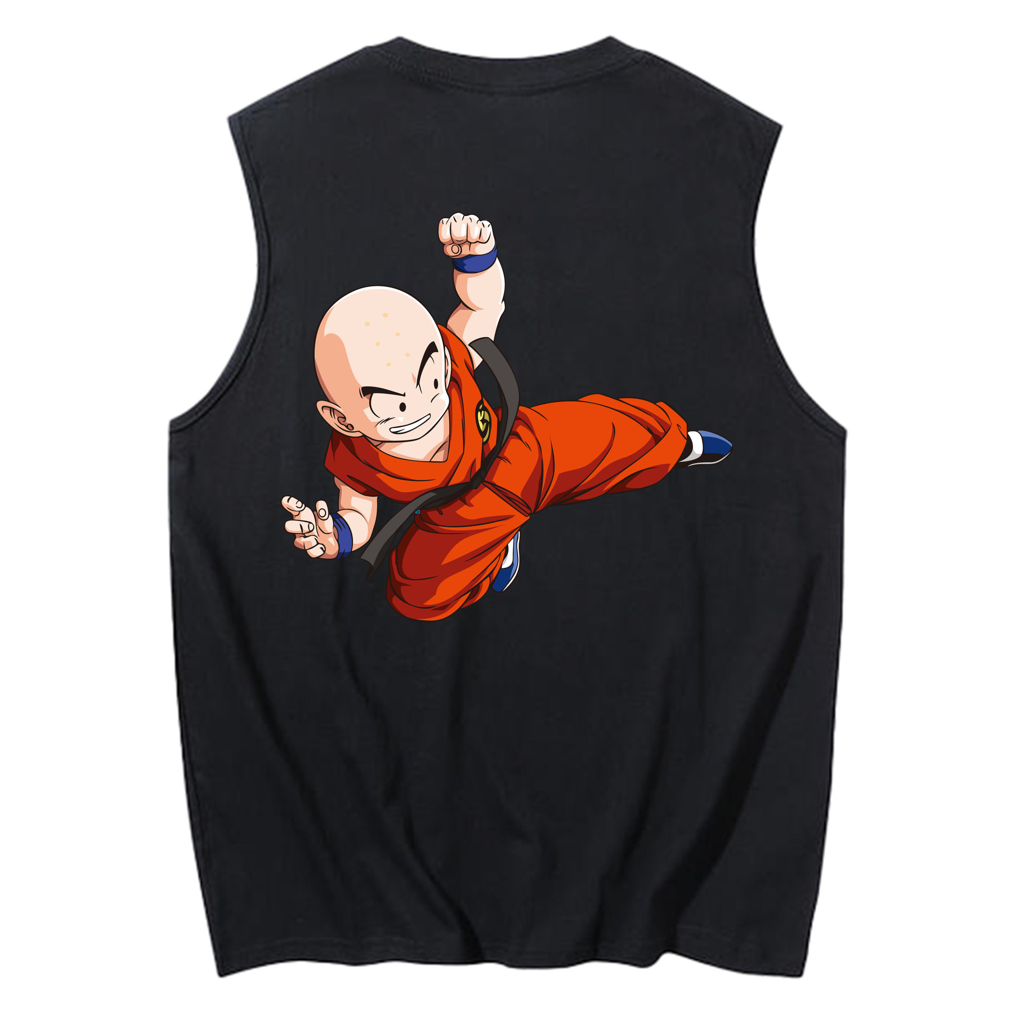 （画像用） ドラゴンボール クリリン DRAGON BALL krillin コットン100％タンクトップ（背面プリント）