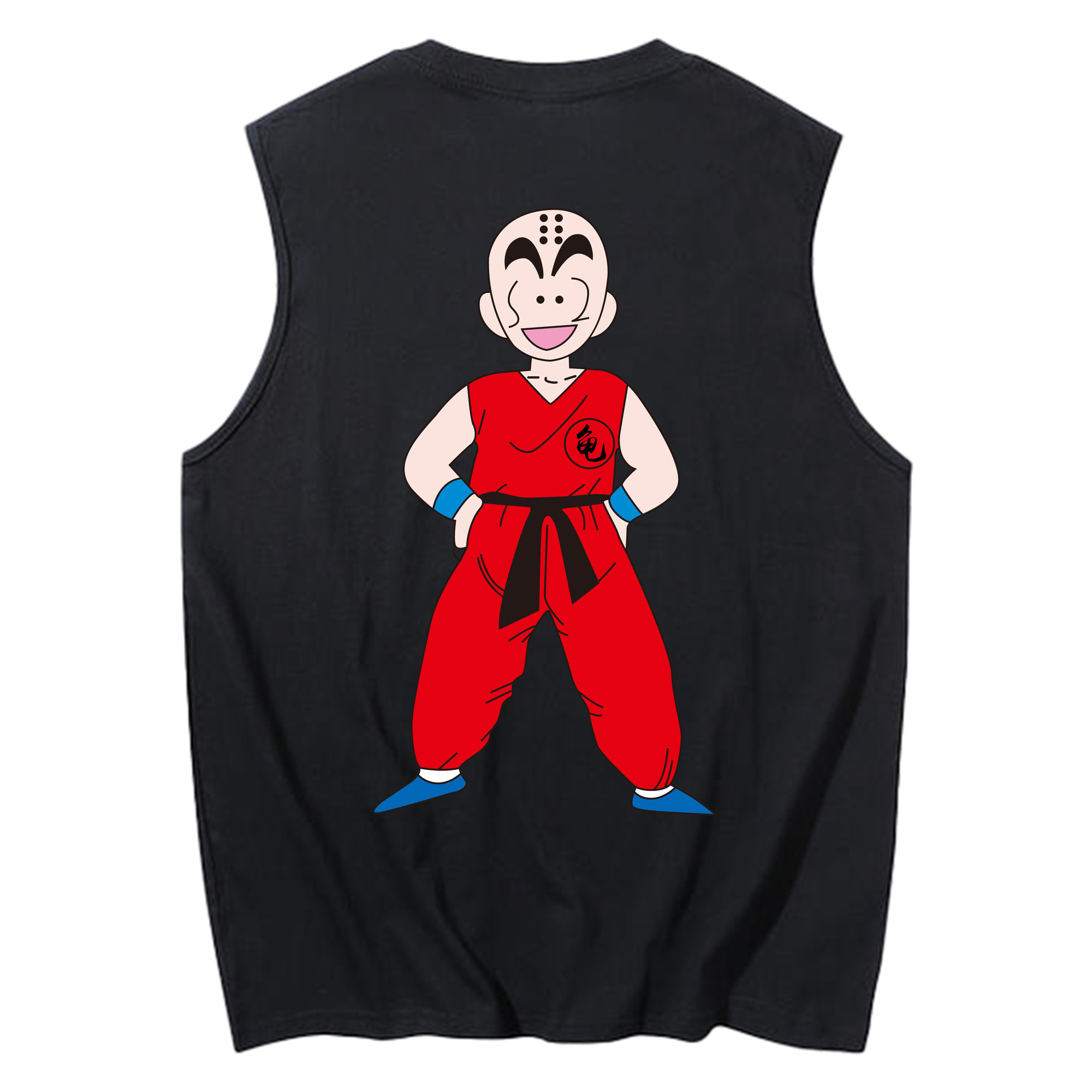 （画像用） ドラゴンボール クリリン DRAGON BALL krillin コットン100％タンクトップ（背面プリント）
