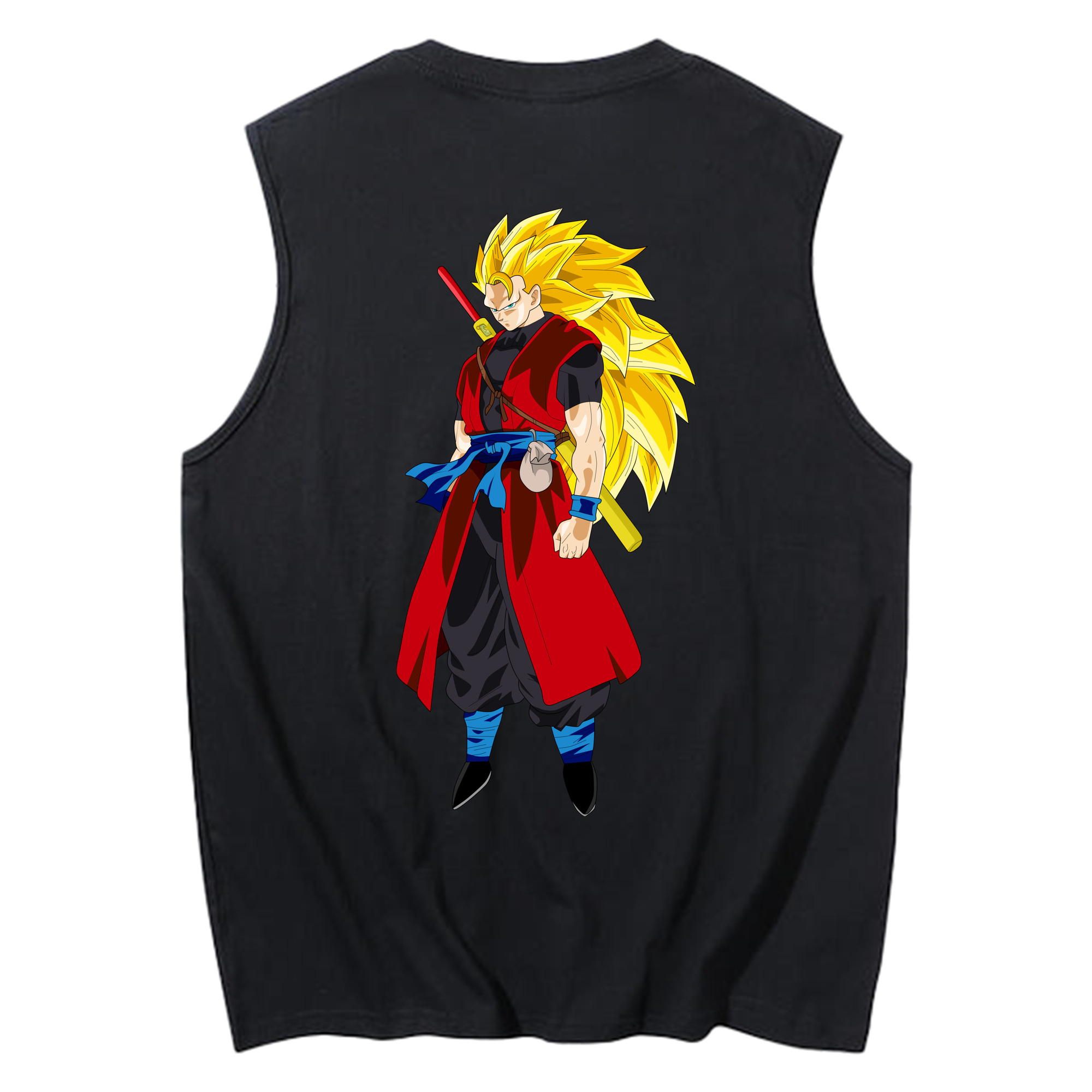 （画像用） ドラゴンボール トランクス（Torankusu）DRAGON BALL Trunks コットン100％タンクトップ（背面プリント）