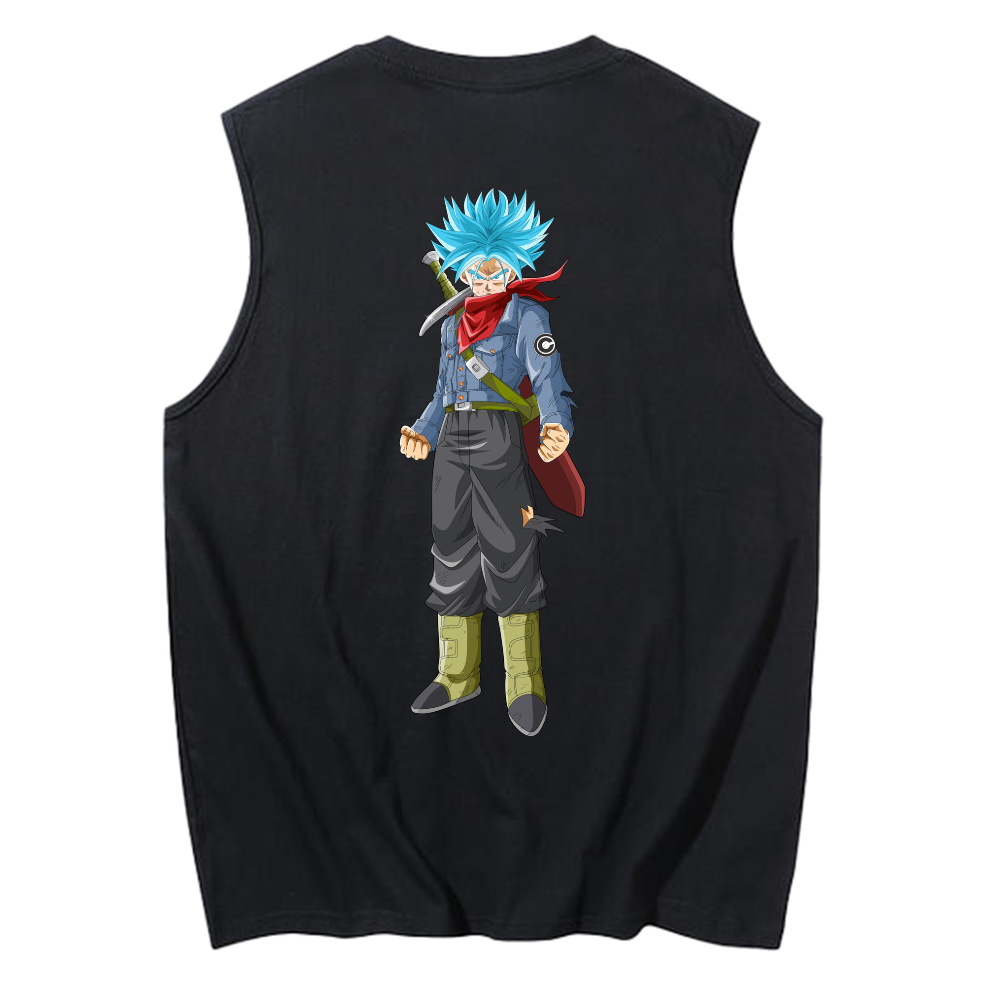 （画像用） ドラゴンボール トランクス（Torankusu）DRAGON BALL Trunks コットン100％タンクトップ（背面プリント）