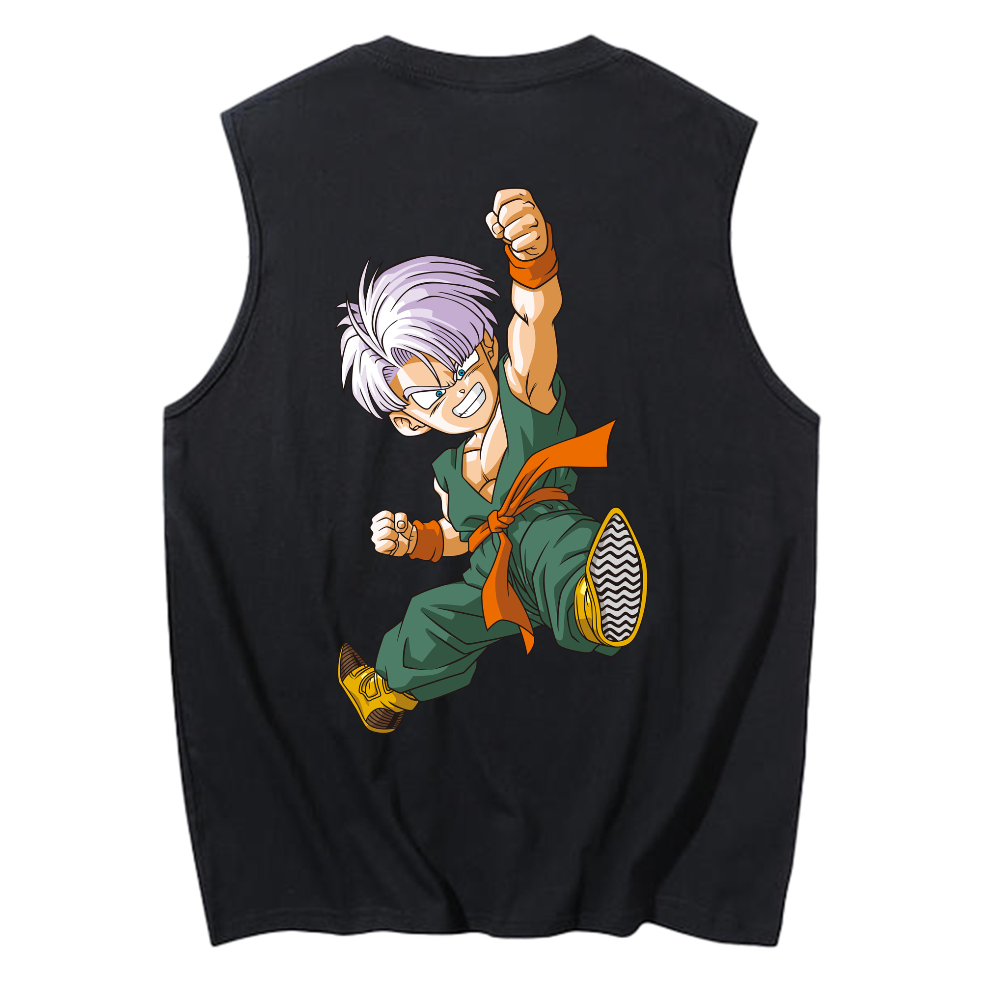 （画像用） ドラゴンボール トランクス（Torankusu）DRAGON BALL Trunks コットン100％タンクトップ（背面プリント）