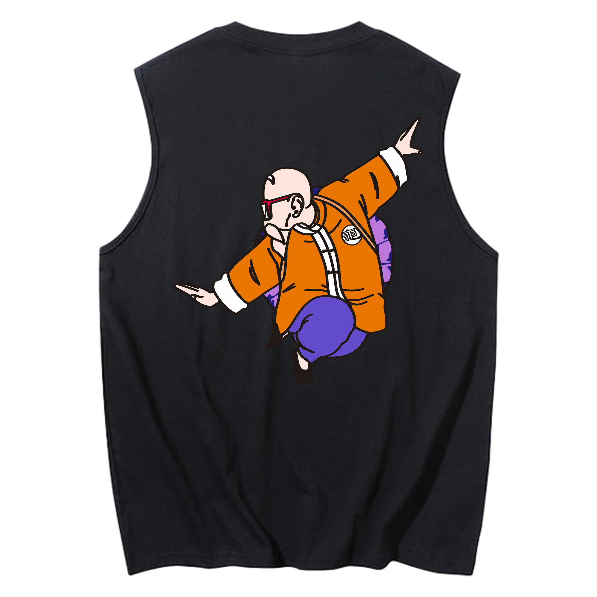 （画像用） ドラゴンボール 亀仙人（かめせんにん） DRAGON BALL Master Roshi Kame Sennin コットン100％タンクトップ（背面プリント）