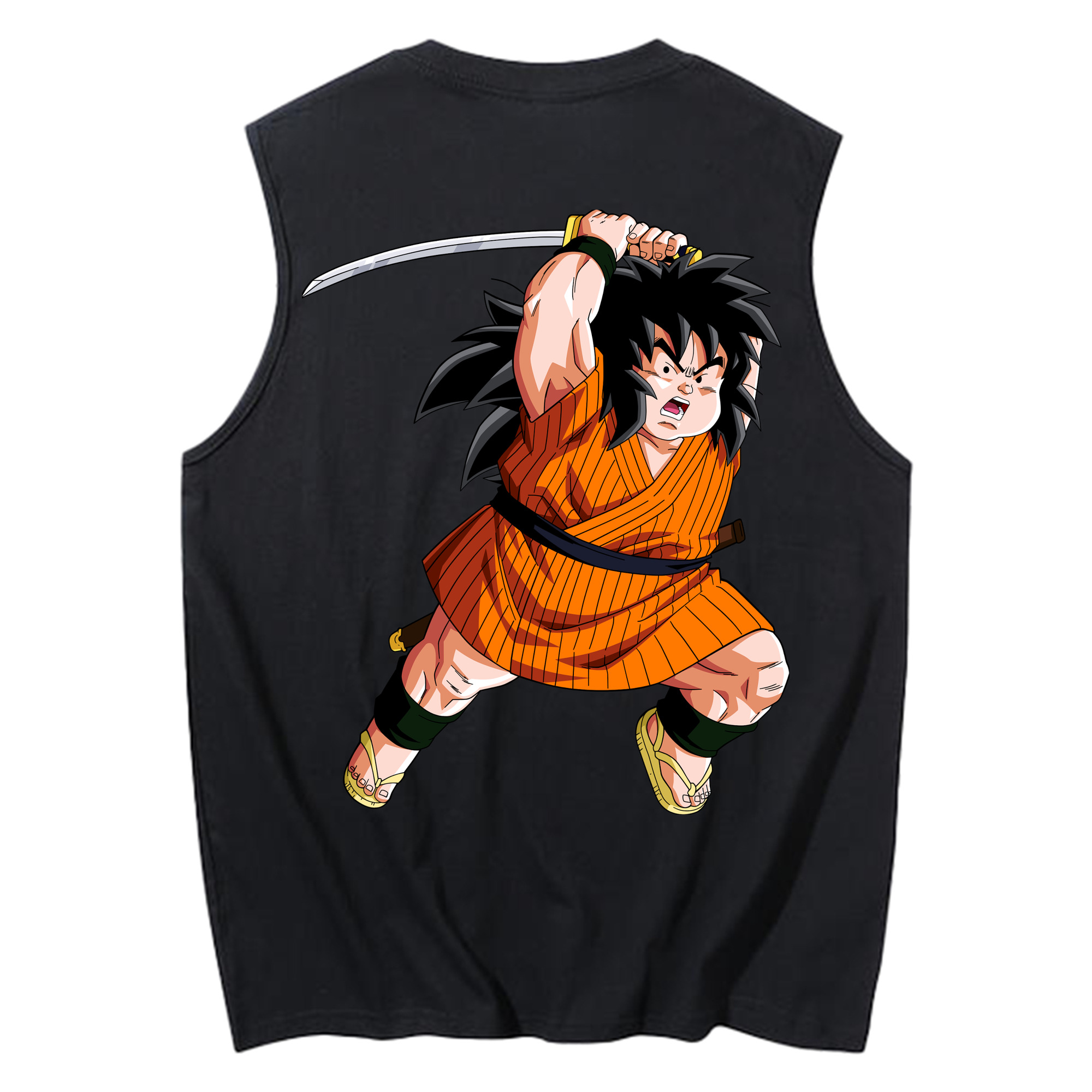 （画像用） ドラゴンボール やじろべえ DRAGON BALL Yajirobe コットン100％タンクトップ（背面プリント）