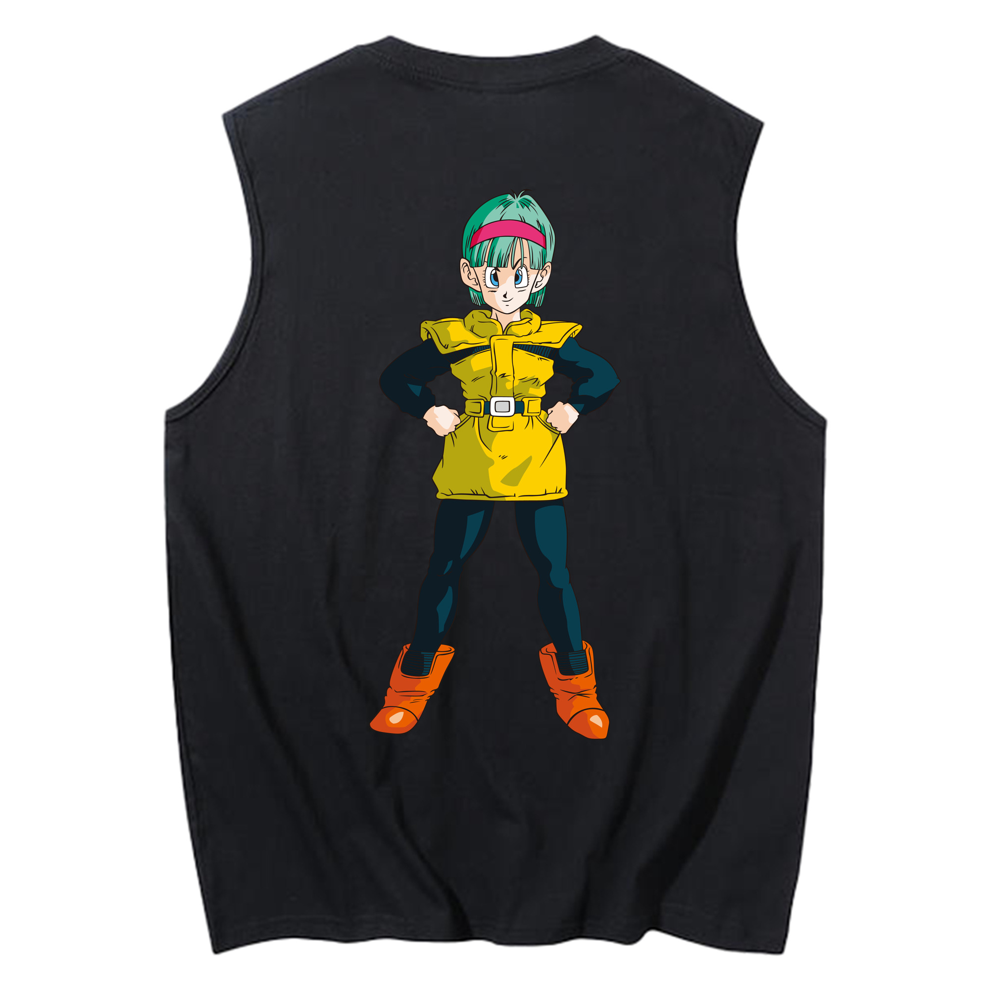 （画像用） ドラゴンボール ブルマ DRAGON BALL Bulma コットン100％タンクトップ（背面プリント）