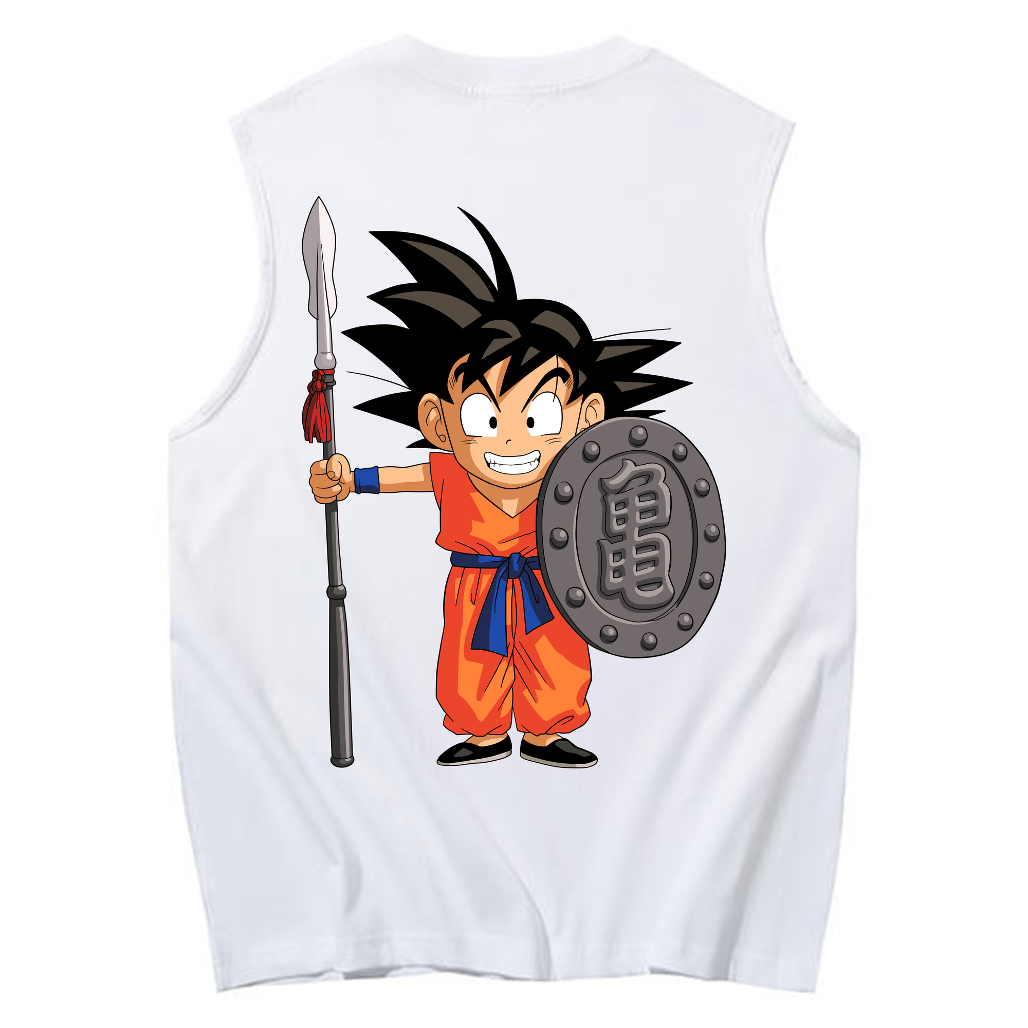 （画像用） ドラゴンボール 孫悟空（そん ごくう）Son Goku カカロット DRAGON BALL Kakarotto コットン100％タンクトップ（背面プリント）