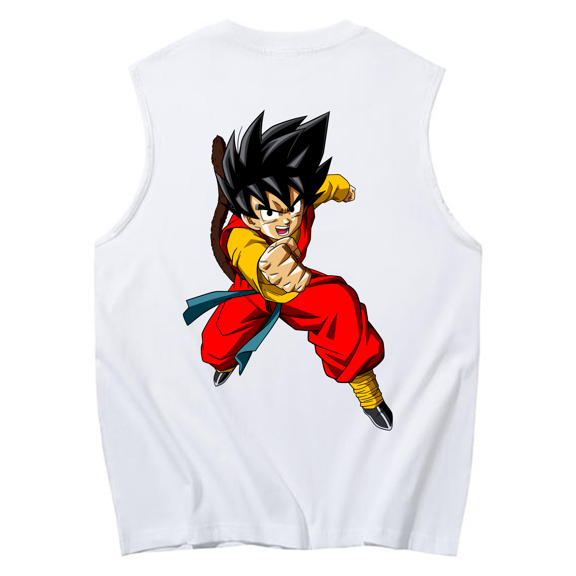 （画像用） ドラゴンボール 孫悟空（そん ごくう）Son Goku カカロット DRAGON BALL Kakarotto コットン100％タンクトップ（背面プリント）