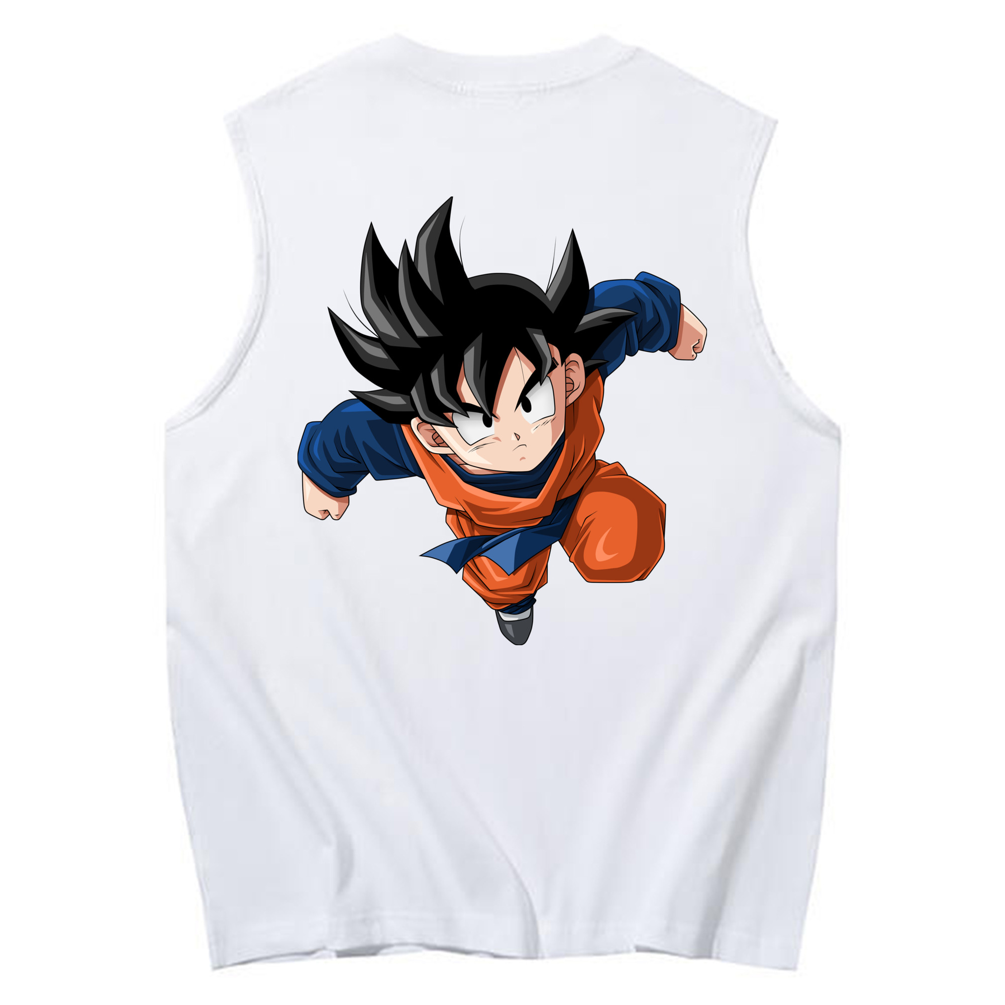 （画像用） ドラゴンボール 孫悟空（そん ごくう）Son Goku カカロット DRAGON BALL Kakarotto コットン100％タンクトップ（背面プリント）