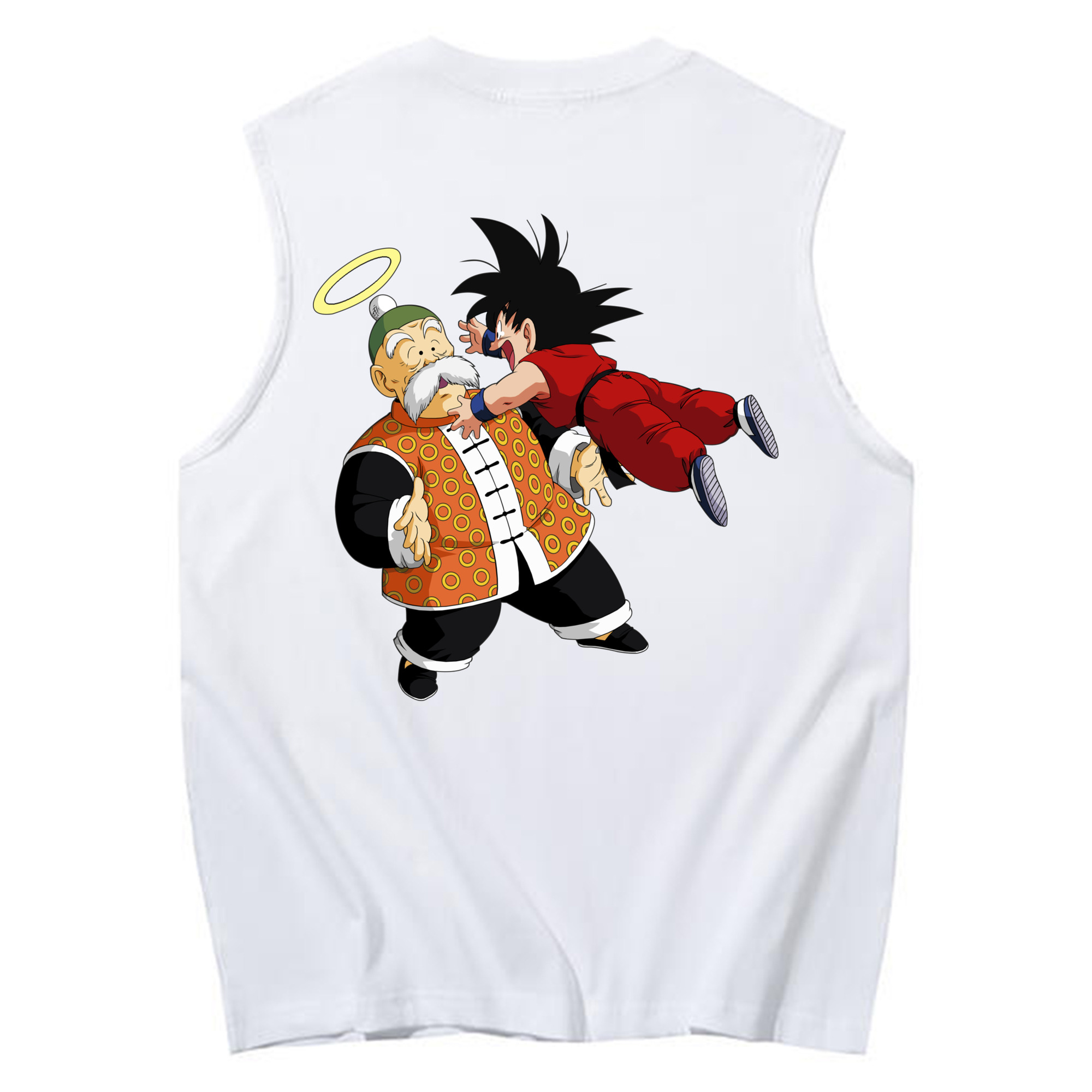 （画像用） ドラゴンボール 孫悟空（そん ごくう）Son Goku カカロット DRAGON BALL Kakarotto コットン100％タンクトップ（背面プリント）