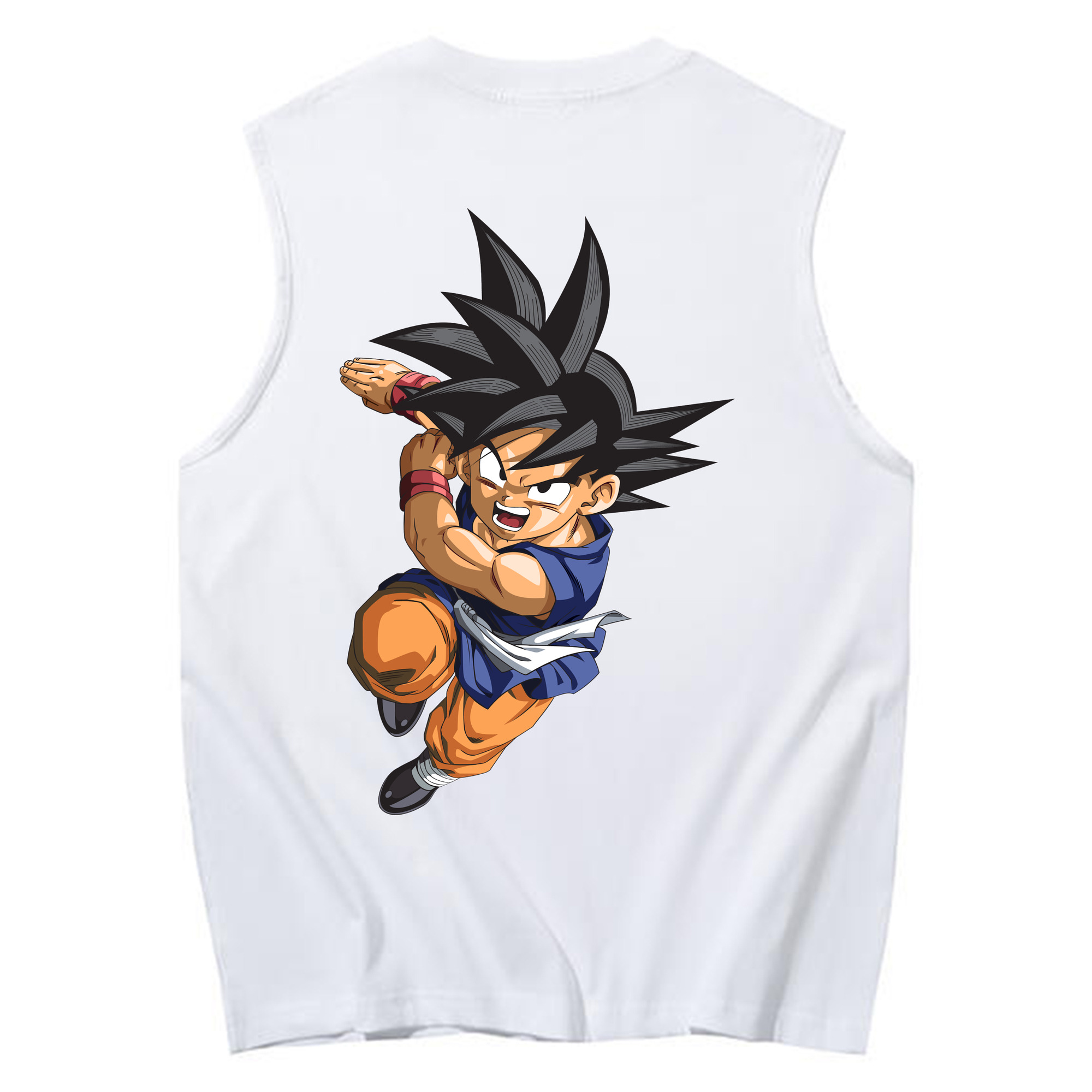 （画像用） ドラゴンボール 孫悟空（そん ごくう）Son Goku カカロット DRAGON BALL Kakarotto コットン100％タンクトップ（背面プリント）