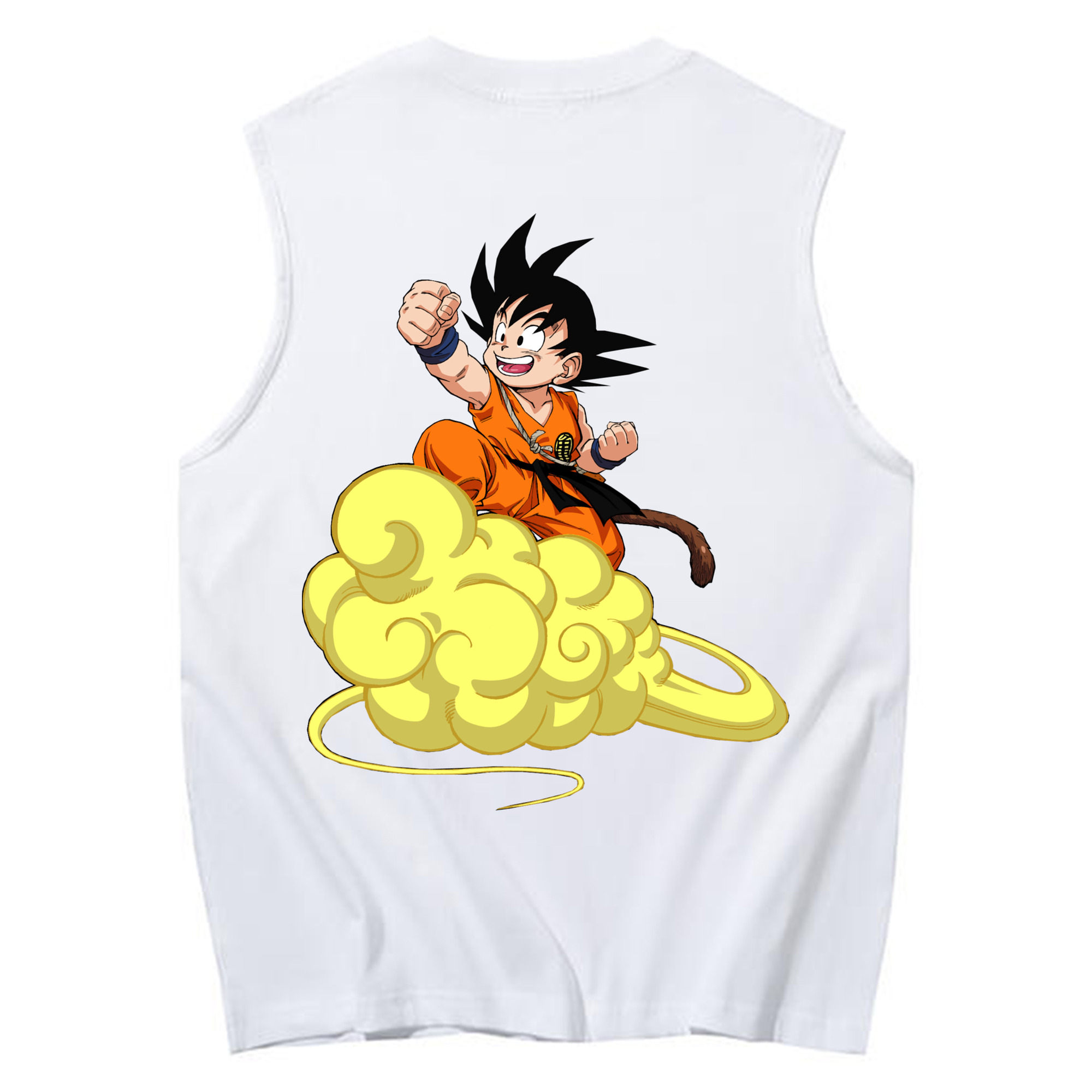 （画像用） ドラゴンボール 孫悟空（そん ごくう）Son Goku カカロット DRAGON BALL Kakarotto コットン100％タンクトップ（背面プリント）