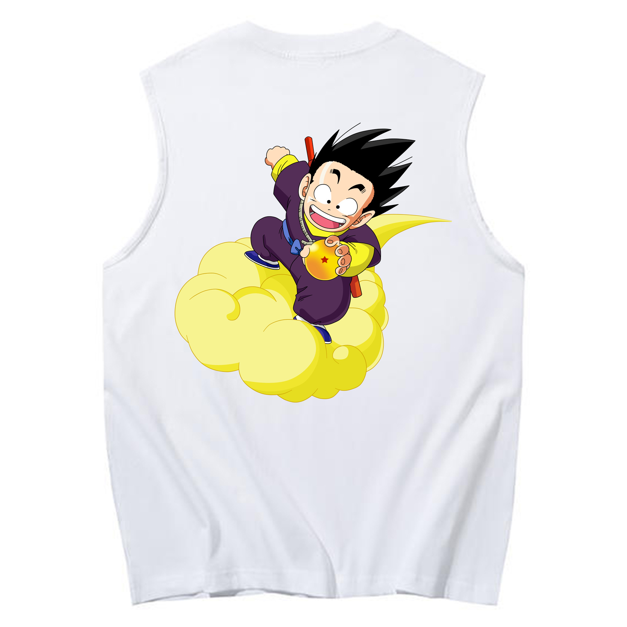（画像用） ドラゴンボール 孫悟空（そん ごくう）Son Goku カカロット DRAGON BALL Kakarotto コットン100％タンクトップ（背面プリント）