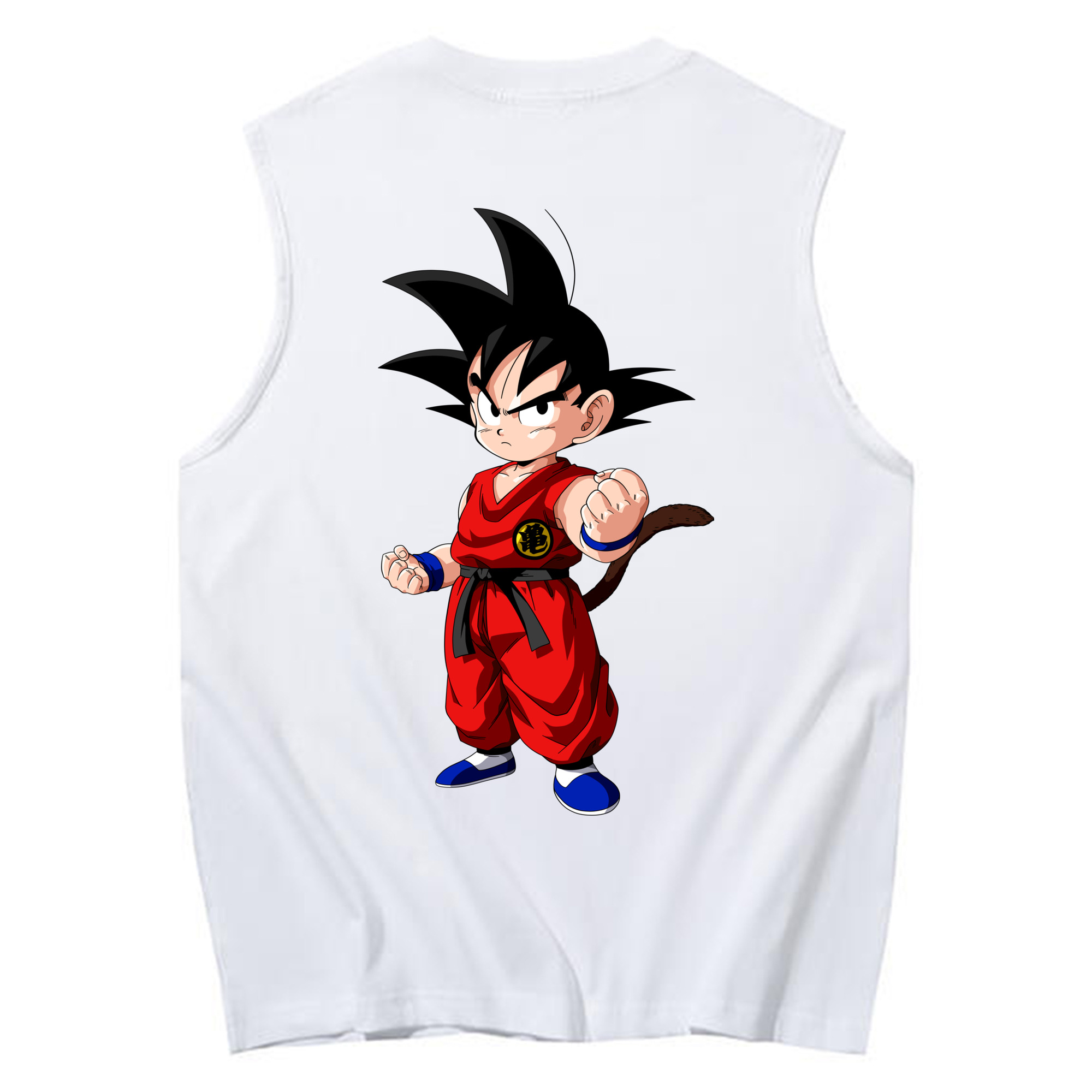 （画像用） ドラゴンボール 孫悟空（そん ごくう）Son Goku カカロット DRAGON BALL Kakarotto コットン100％タンクトップ（背面プリント）