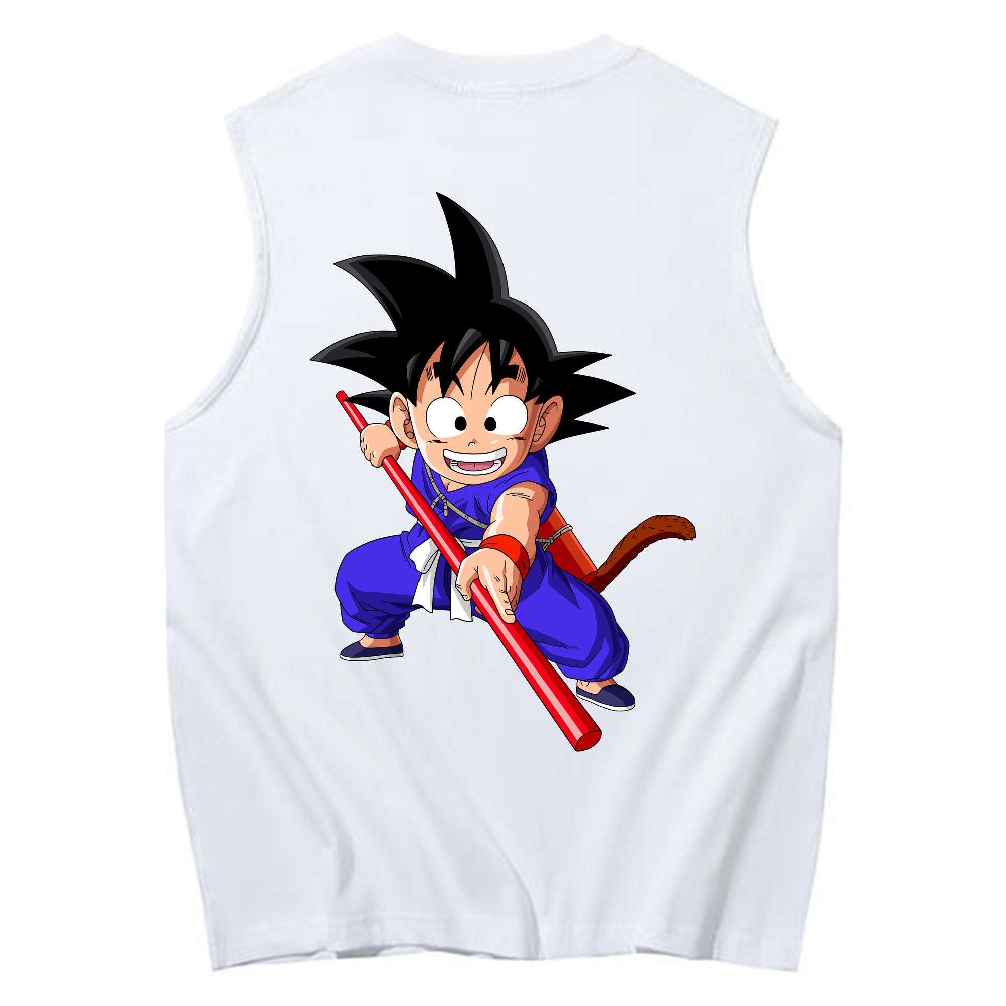 （画像用） ドラゴンボール 孫悟空（そん ごくう）Son Goku カカロット DRAGON BALL Kakarotto コットン100％タンクトップ（背面プリント）