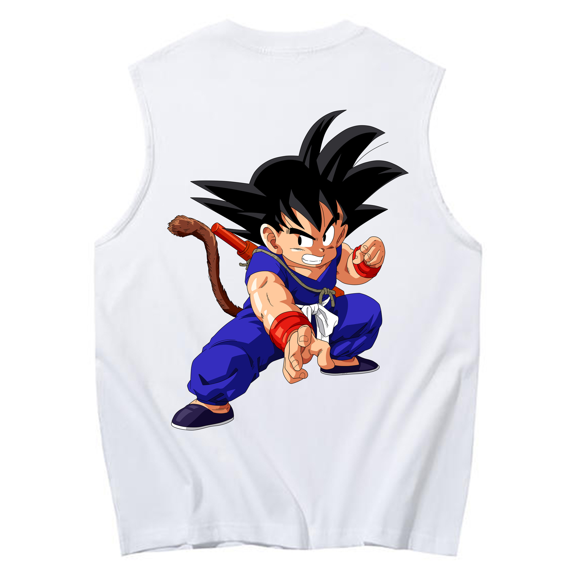 （画像用） ドラゴンボール 孫悟空（そん ごくう）Son Goku カカロット DRAGON BALL Kakarotto コットン100％タンクトップ（背面プリント）
