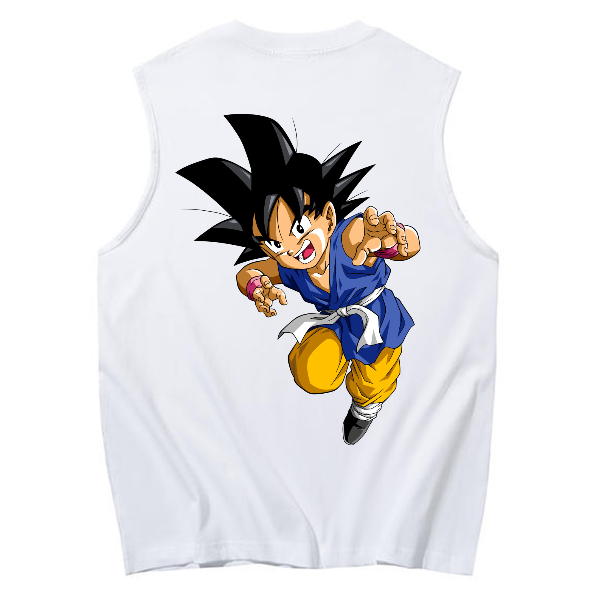 （画像用） ドラゴンボール 孫悟空（そん ごくう）Son Goku カカロット DRAGON BALL Kakarotto コットン100％タンクトップ（背面プリント）