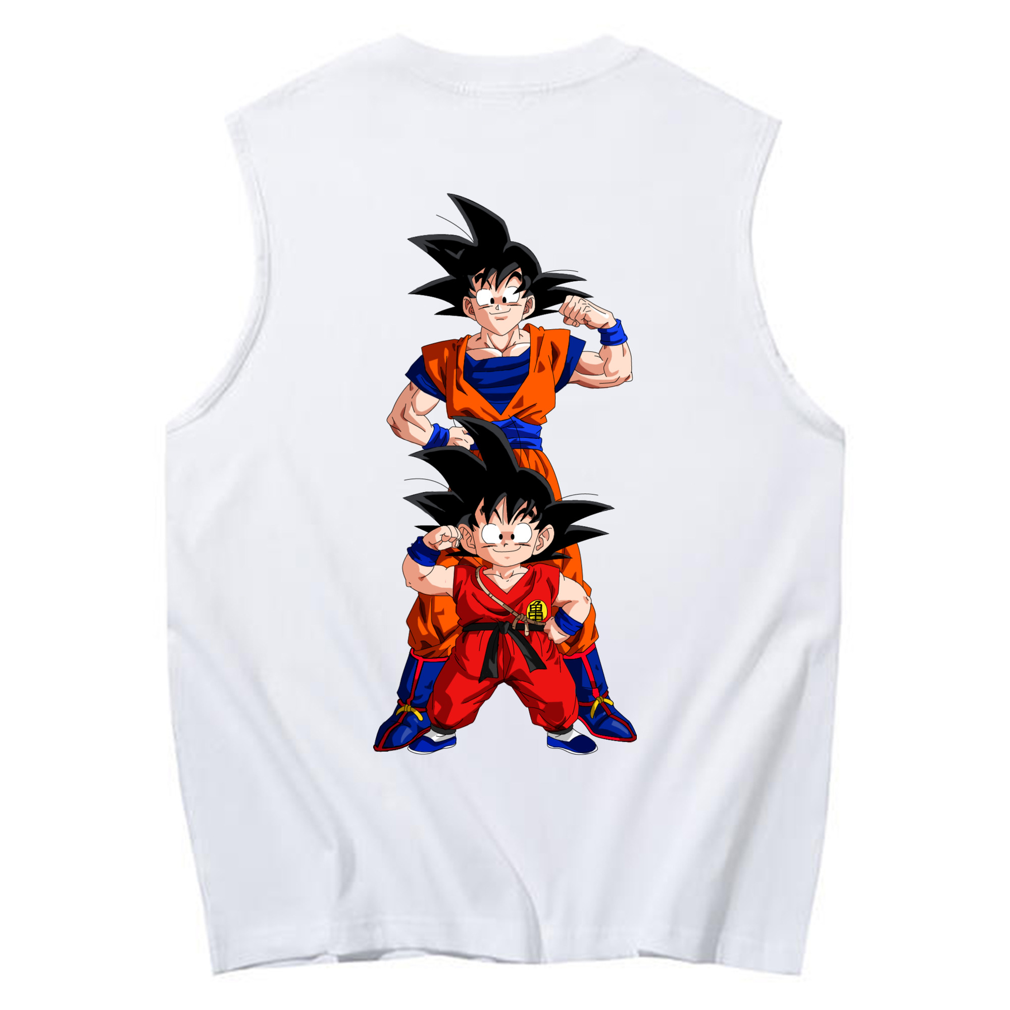 （画像用） ドラゴンボール 孫悟空（そん ごくう）Son Goku カカロット DRAGON BALL Kakarotto コットン100％タンクトップ（背面プリント）