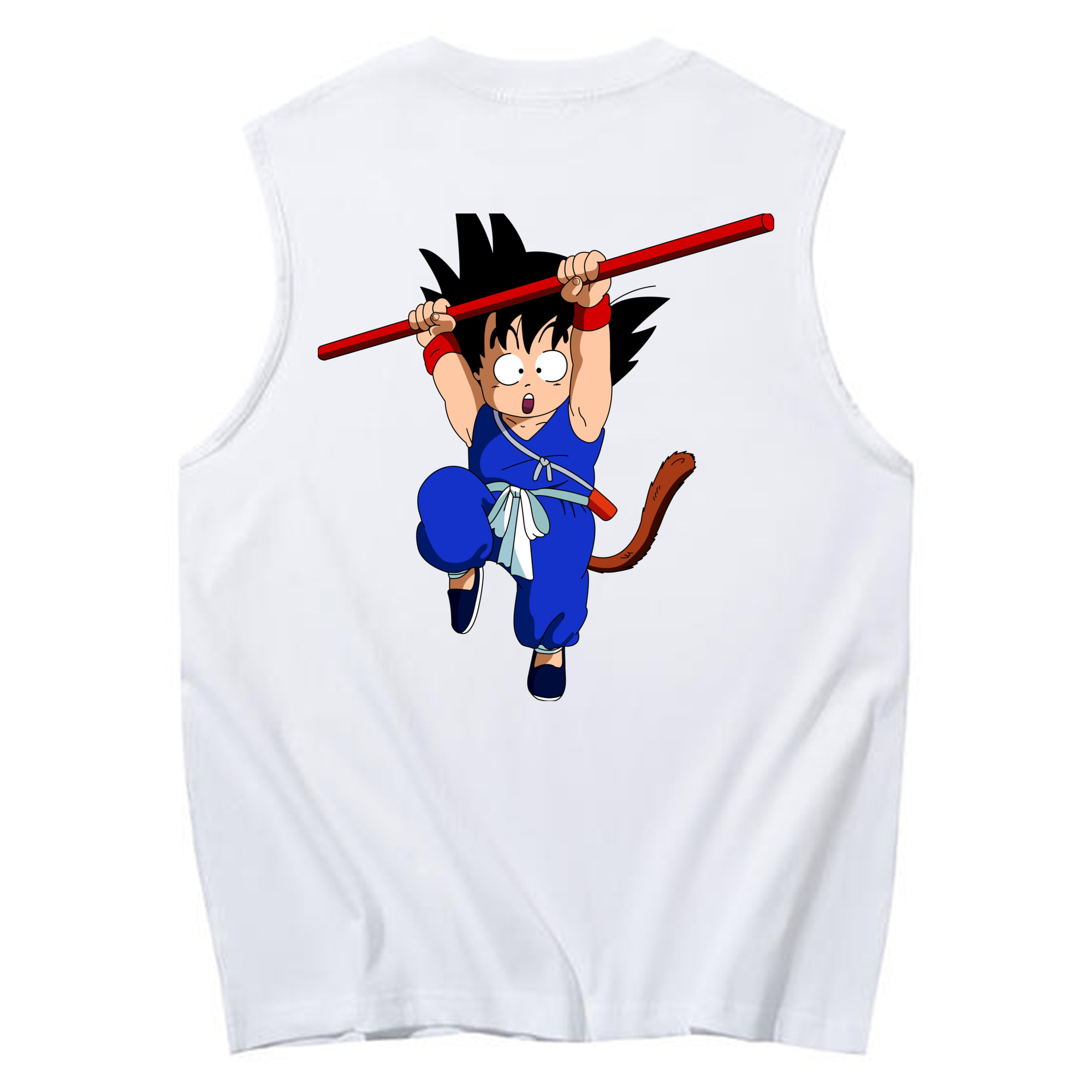 （画像用） ドラゴンボール 孫悟空（そん ごくう）Son Goku カカロット DRAGON BALL Kakarotto コットン100％タンクトップ（背面プリント）
