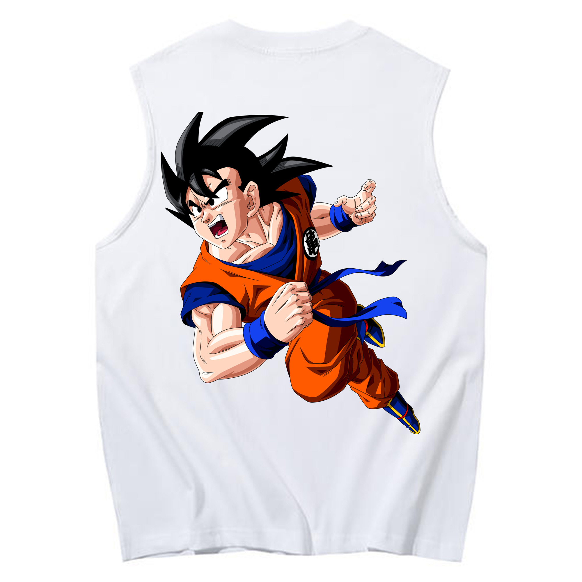 （画像用） ドラゴンボール 孫悟空（そん ごくう）Son Goku カカロット DRAGON BALL Kakarotto コットン100％タンクトップ（背面プリント）