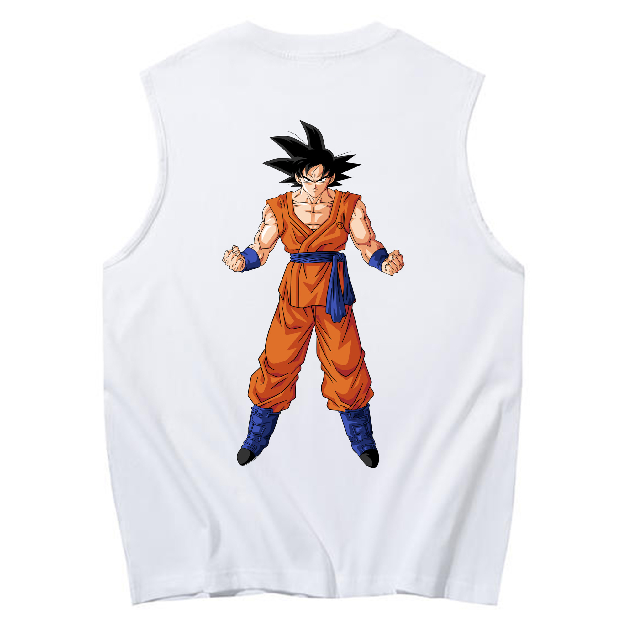 （画像用） ドラゴンボール 孫悟空（そん ごくう）Son Goku カカロット DRAGON BALL Kakarotto コットン100％タンクトップ（背面プリント）