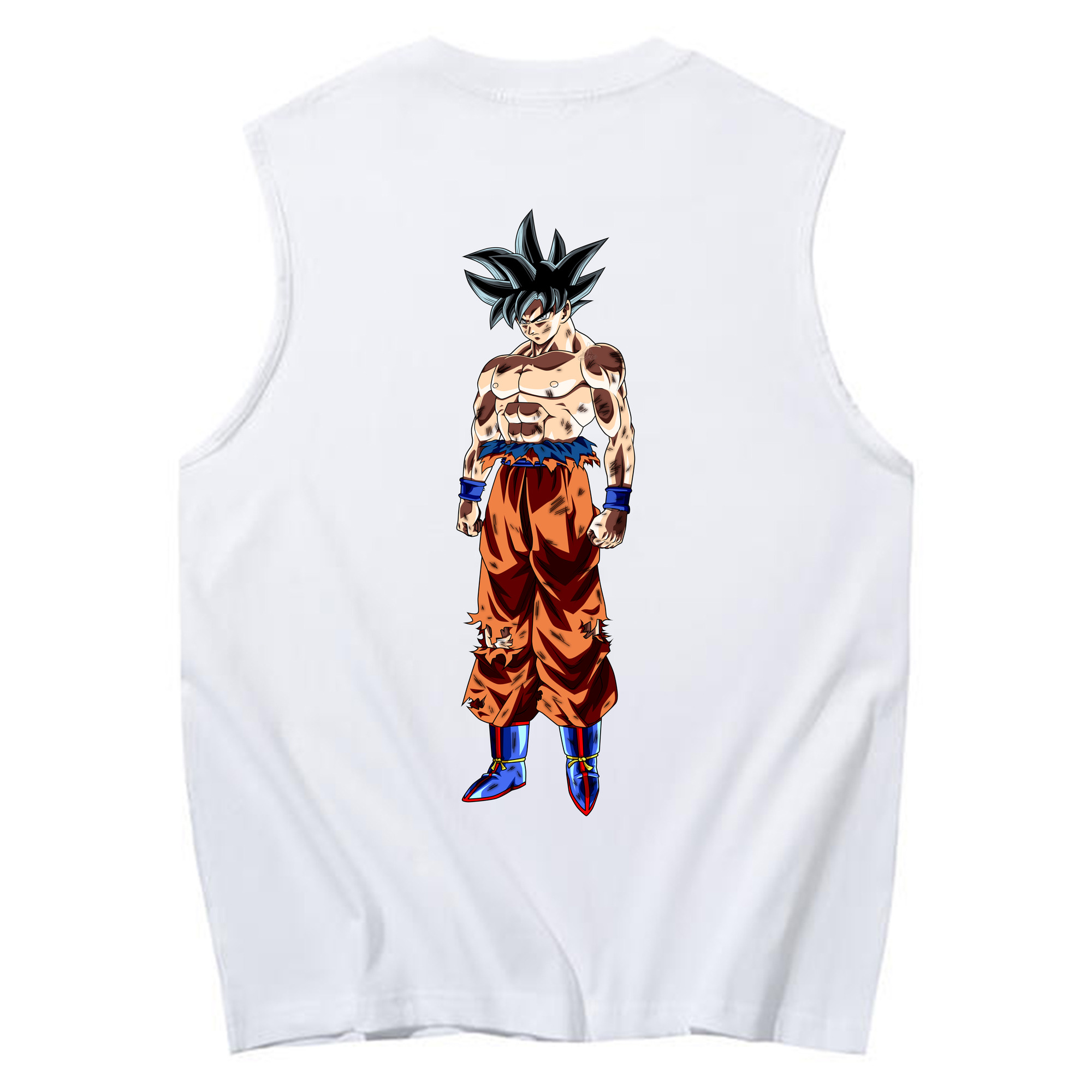 （画像用） ドラゴンボール 孫悟空（そん ごくう）Son Goku カカロット DRAGON BALL Kakarotto コットン100％タンクトップ（背面プリント）