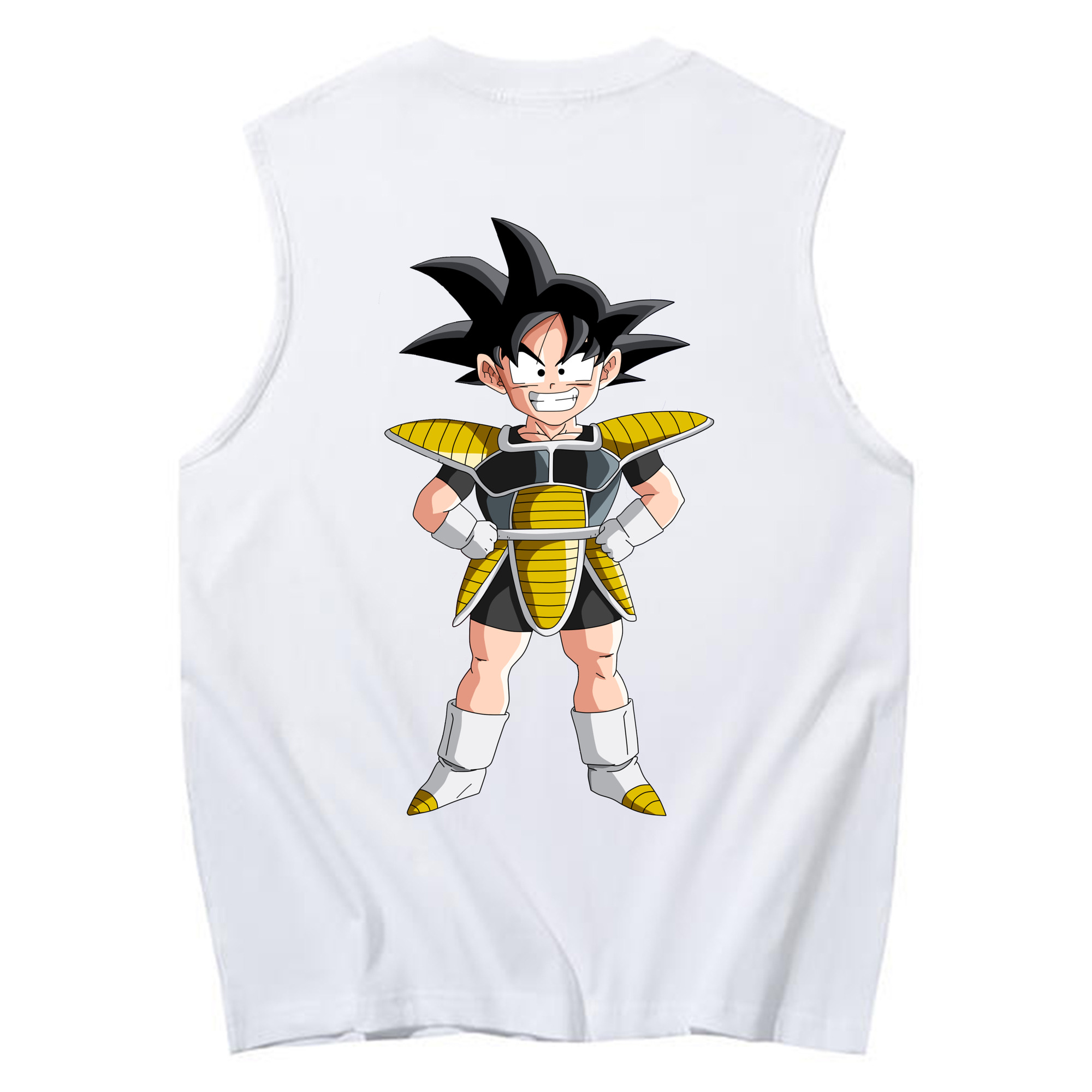（画像用） ドラゴンボール 孫悟空（そん ごくう）Son Goku カカロット DRAGON BALL Kakarotto コットン100％タンクトップ（背面プリント）