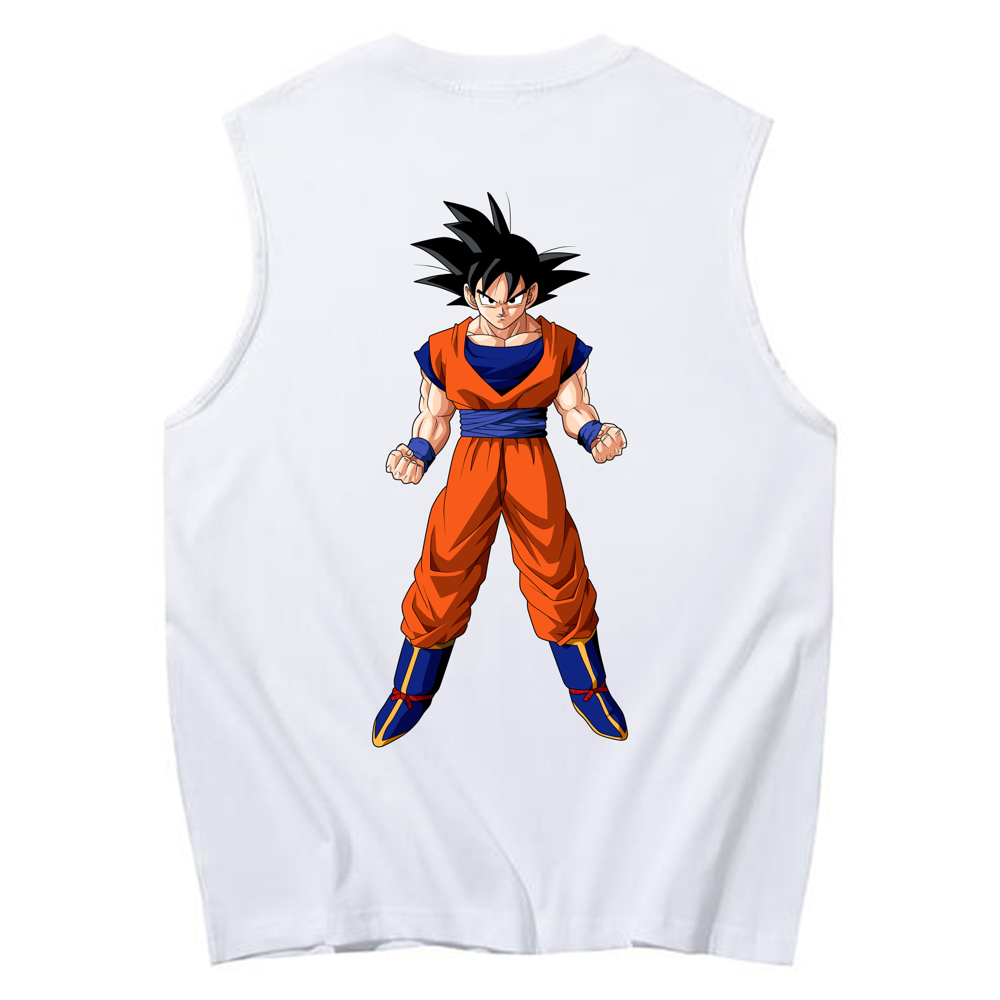 （画像用） ドラゴンボール 孫悟空（そん ごくう）Son Goku カカロット DRAGON BALL Kakarotto コットン100％タンクトップ（背面プリント）