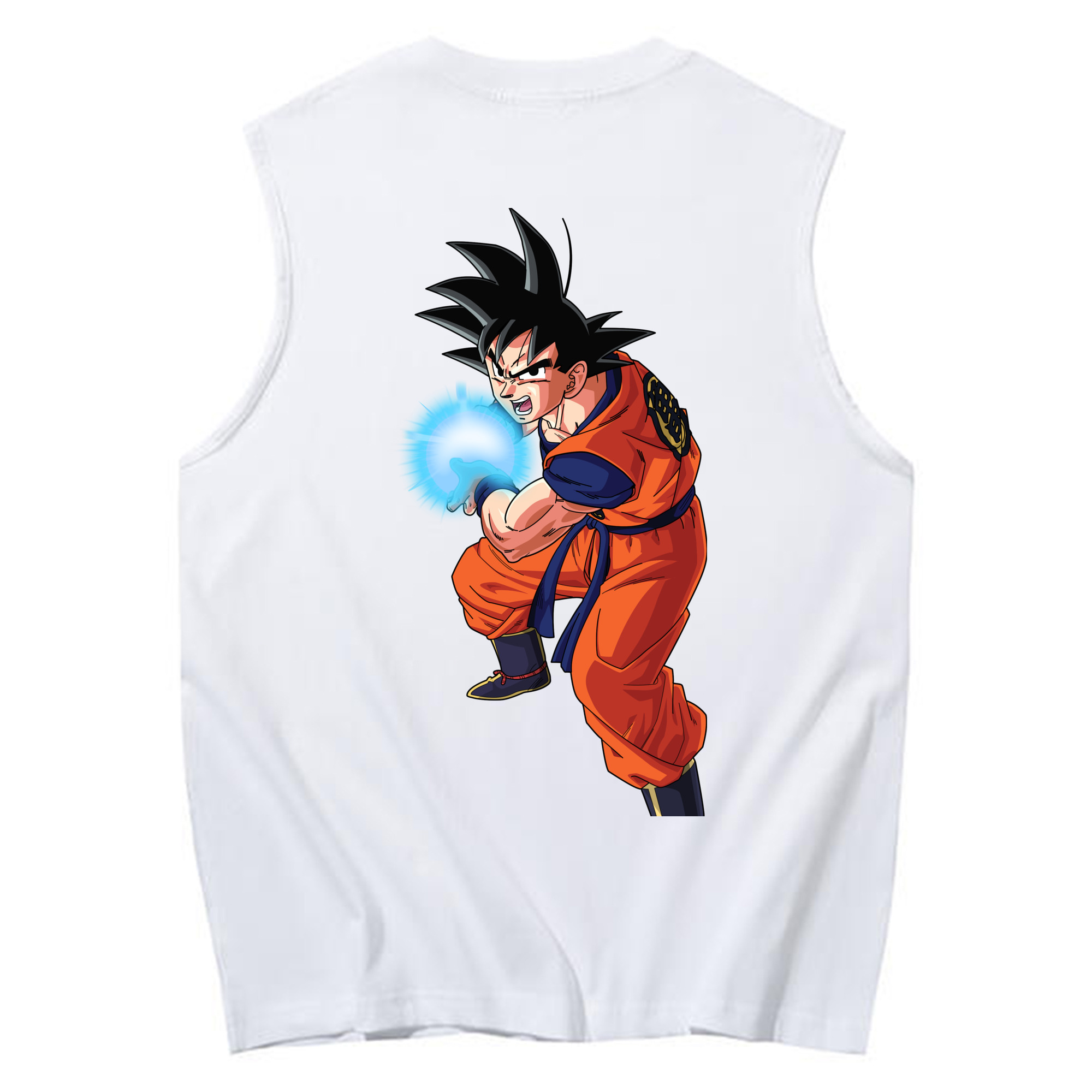 （画像用） ドラゴンボール 孫悟空（そん ごくう）Son Goku カカロット DRAGON BALL Kakarotto コットン100％タンクトップ（背面プリント）