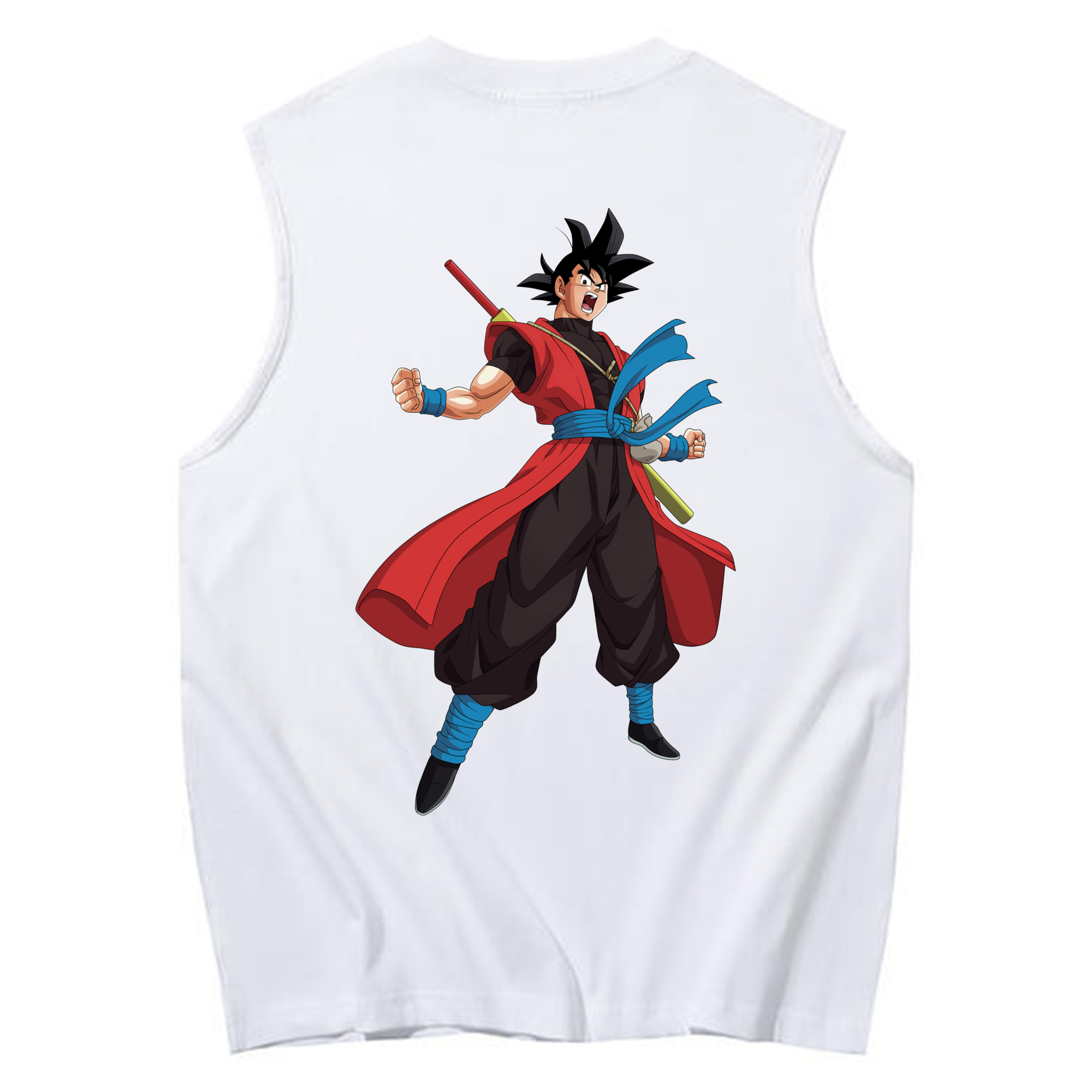 （画像用） ドラゴンボール 孫悟空（そん ごくう）Son Goku カカロット DRAGON BALL Kakarotto コットン100％タンクトップ（背面プリント）