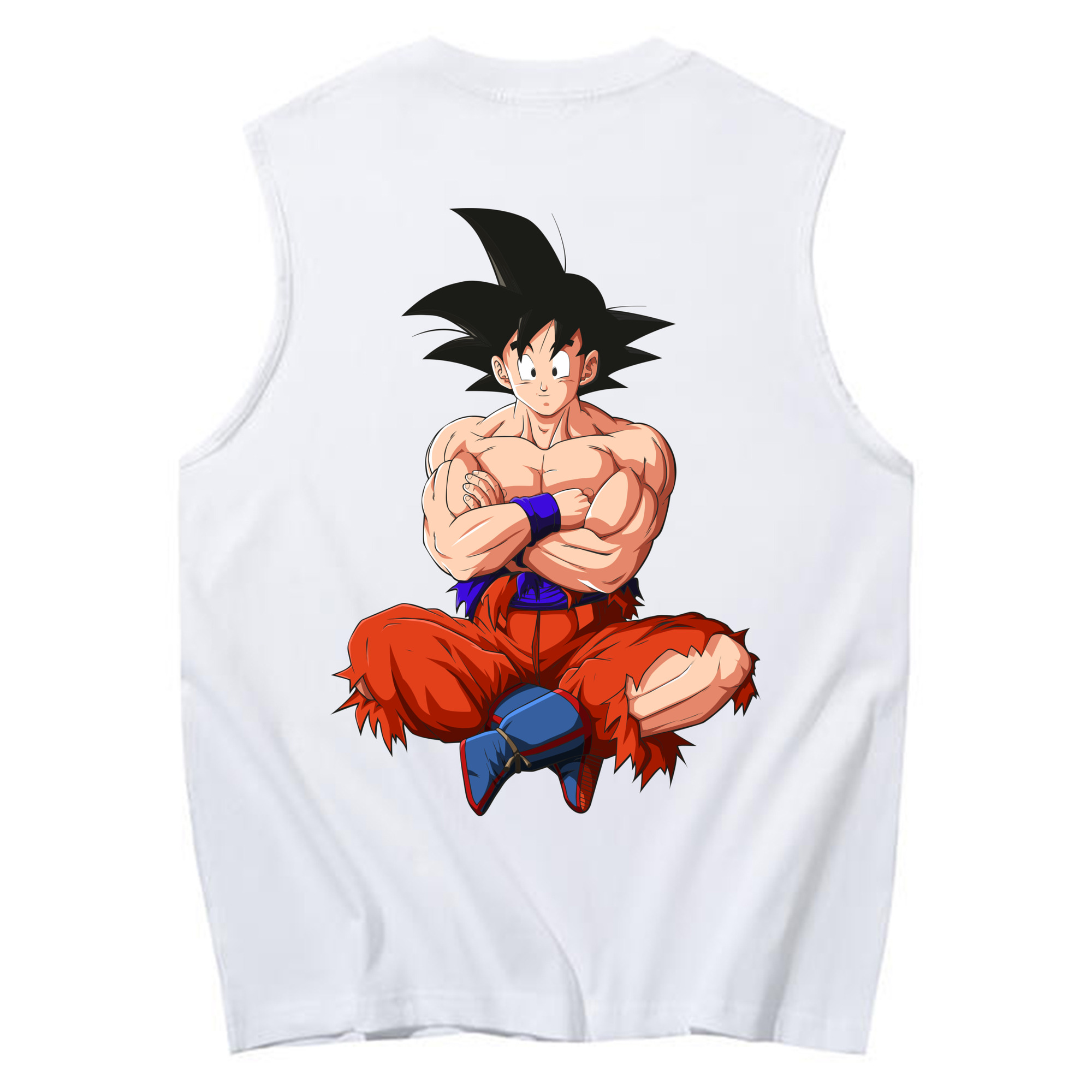 （画像用） ドラゴンボール 孫悟空（そん ごくう）Son Goku カカロット DRAGON BALL Kakarotto コットン100％タンクトップ（背面プリント）