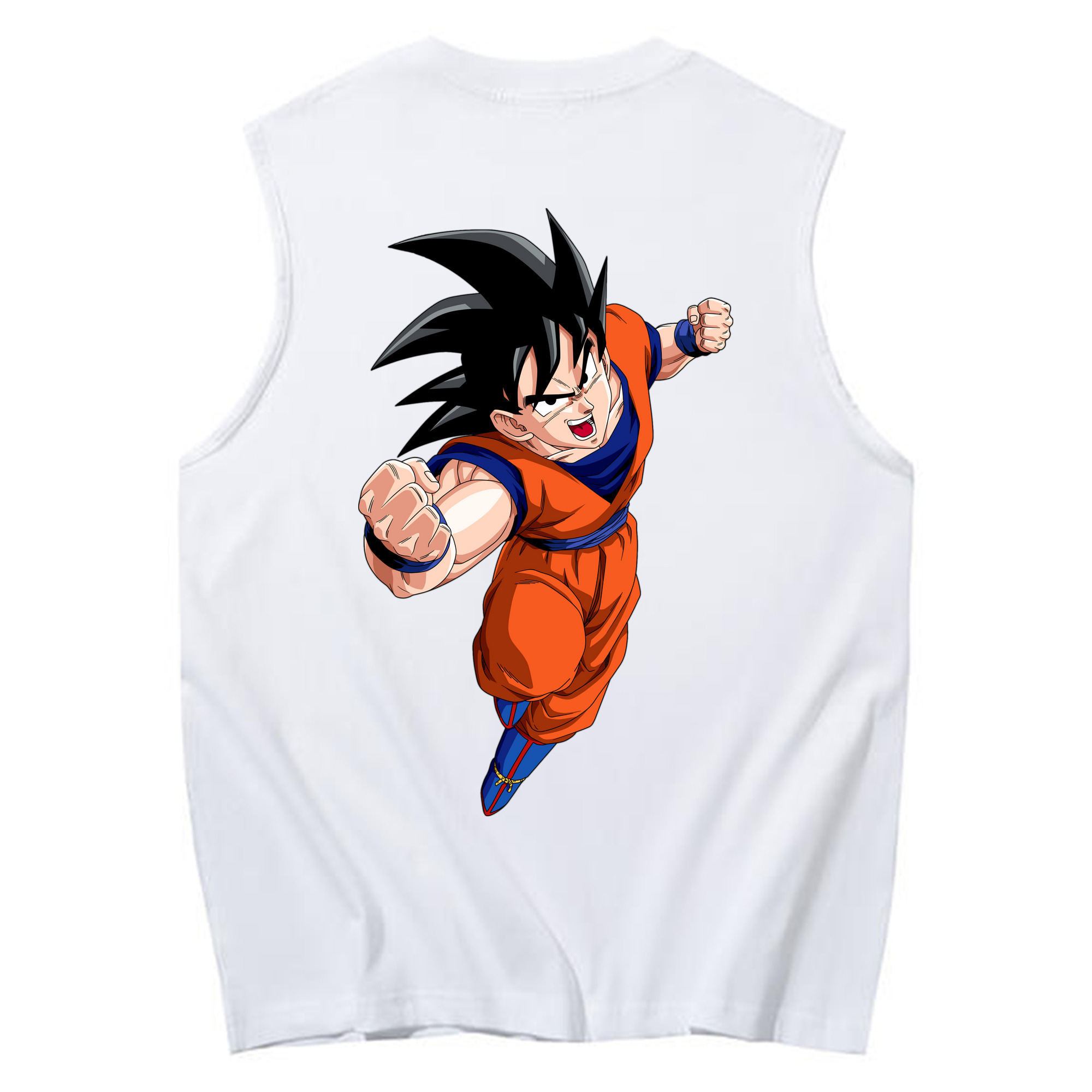 （画像用） ドラゴンボール 孫悟空（そん ごくう）Son Goku カカロット DRAGON BALL Kakarotto コットン100％タンクトップ（背面プリント）
