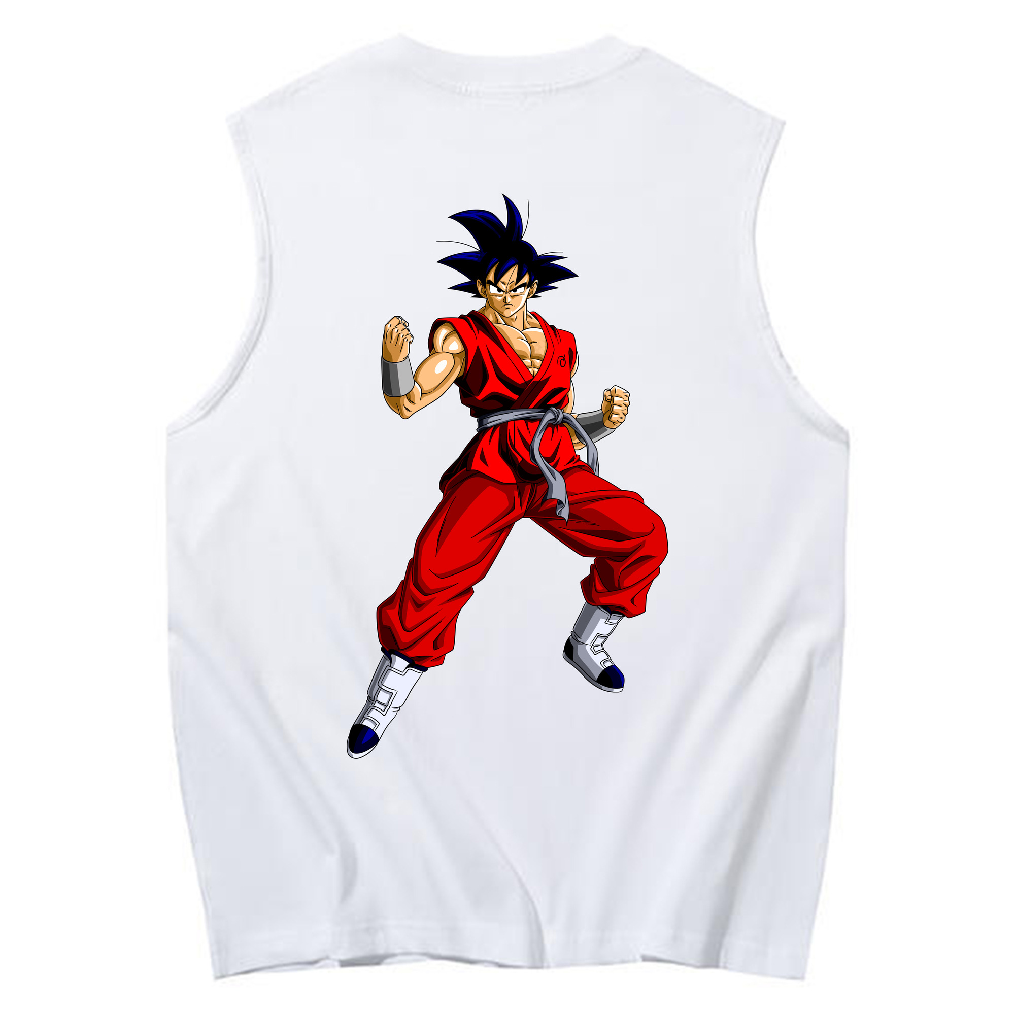 （画像用） ドラゴンボール 孫悟空（そん ごくう）Son Goku カカロット DRAGON BALL Kakarotto コットン100％タンクトップ（背面プリント）