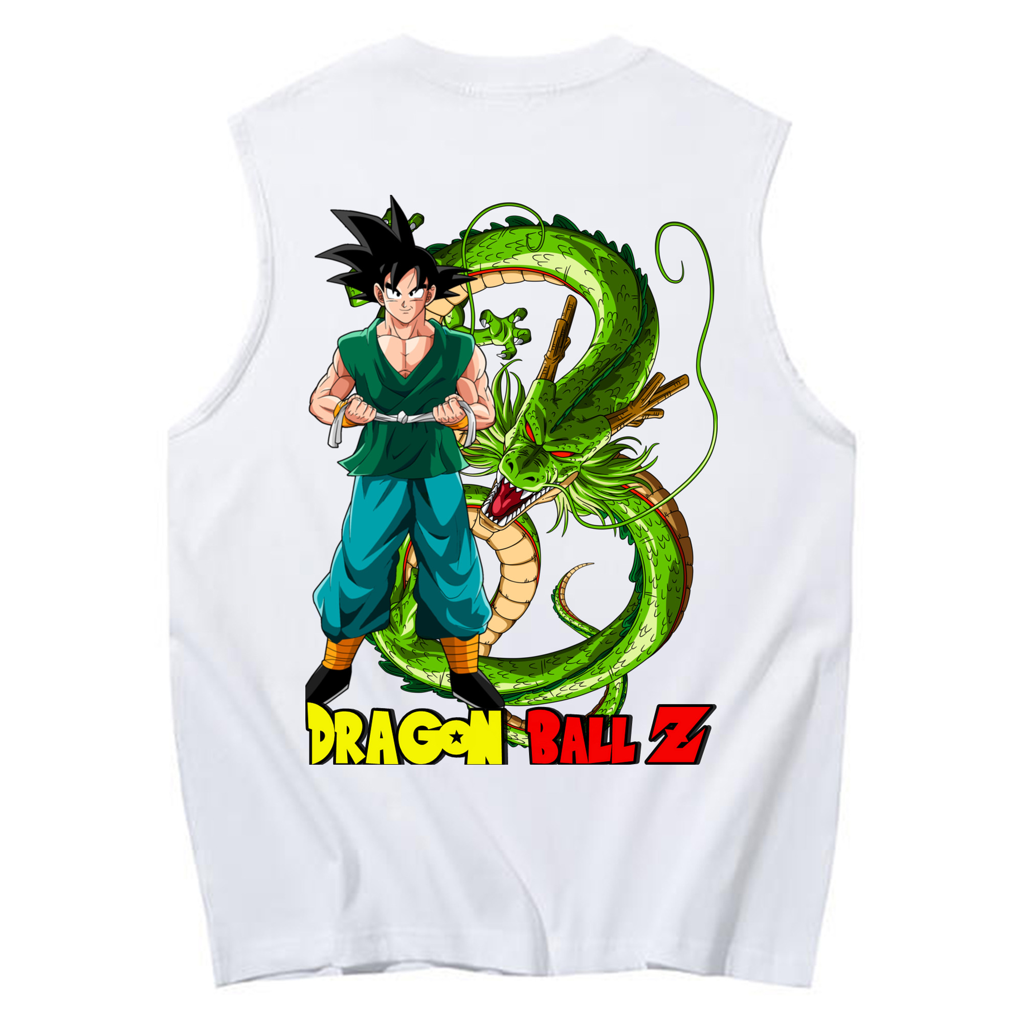 （画像用） ドラゴンボール 孫悟空（そん ごくう）Son Goku カカロット DRAGON BALL Kakarotto コットン100％タンクトップ（背面プリント）