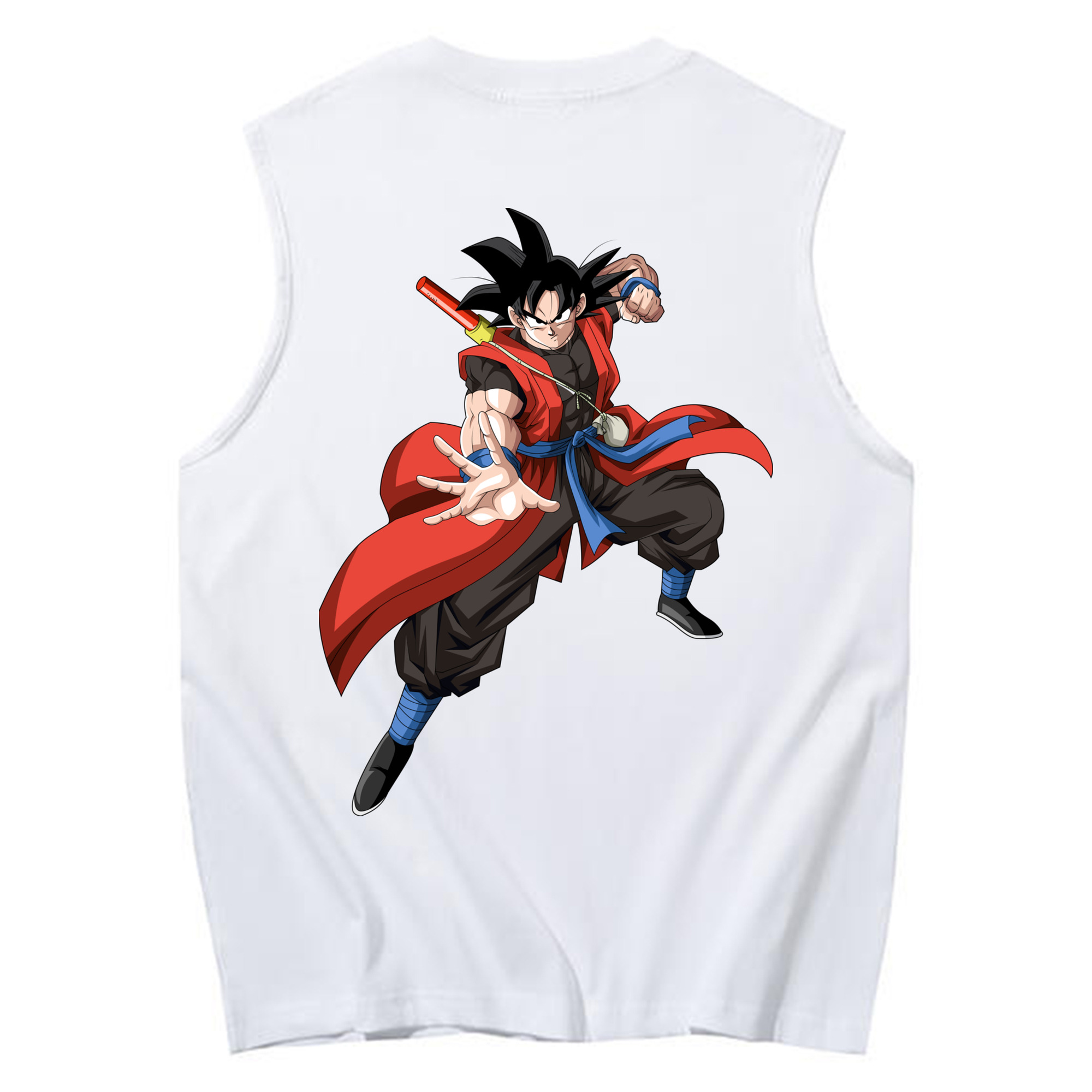 （画像用） ドラゴンボール 孫悟空（そん ごくう）Son Goku カカロット DRAGON BALL Kakarotto コットン100％タンクトップ（背面プリント）