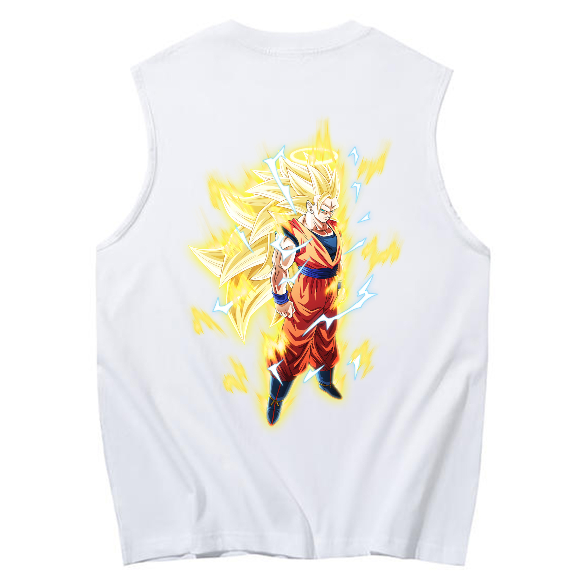 （画像用） ドラゴンボール 孫悟空（そん ごくう）Son Goku カカロット DRAGON BALL Kakarotto コットン100％タンクトップ（背面プリント）
