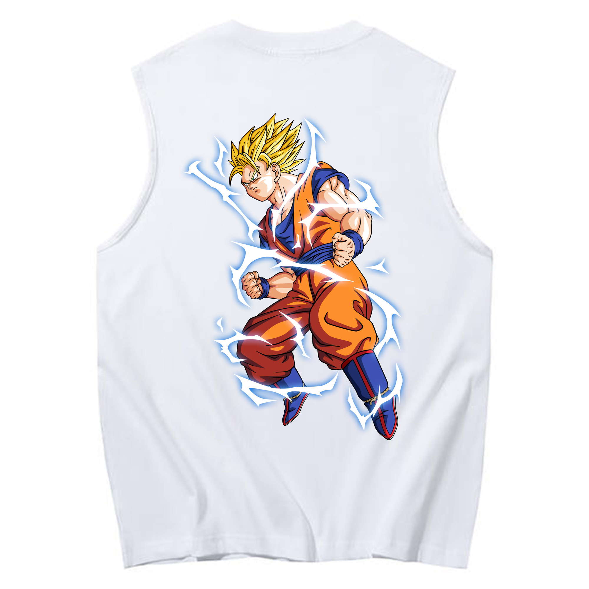 （画像用） ドラゴンボール 孫悟空（そん ごくう）Son Goku カカロット DRAGON BALL Kakarotto コットン100％タンクトップ（背面プリント）