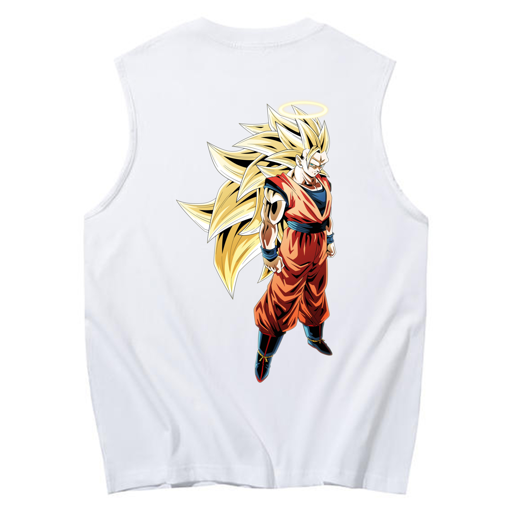 （画像用） ドラゴンボール 孫悟空（そん ごくう）Son Goku カカロット DRAGON BALL Kakarotto コットン100％タンクトップ（背面プリント）