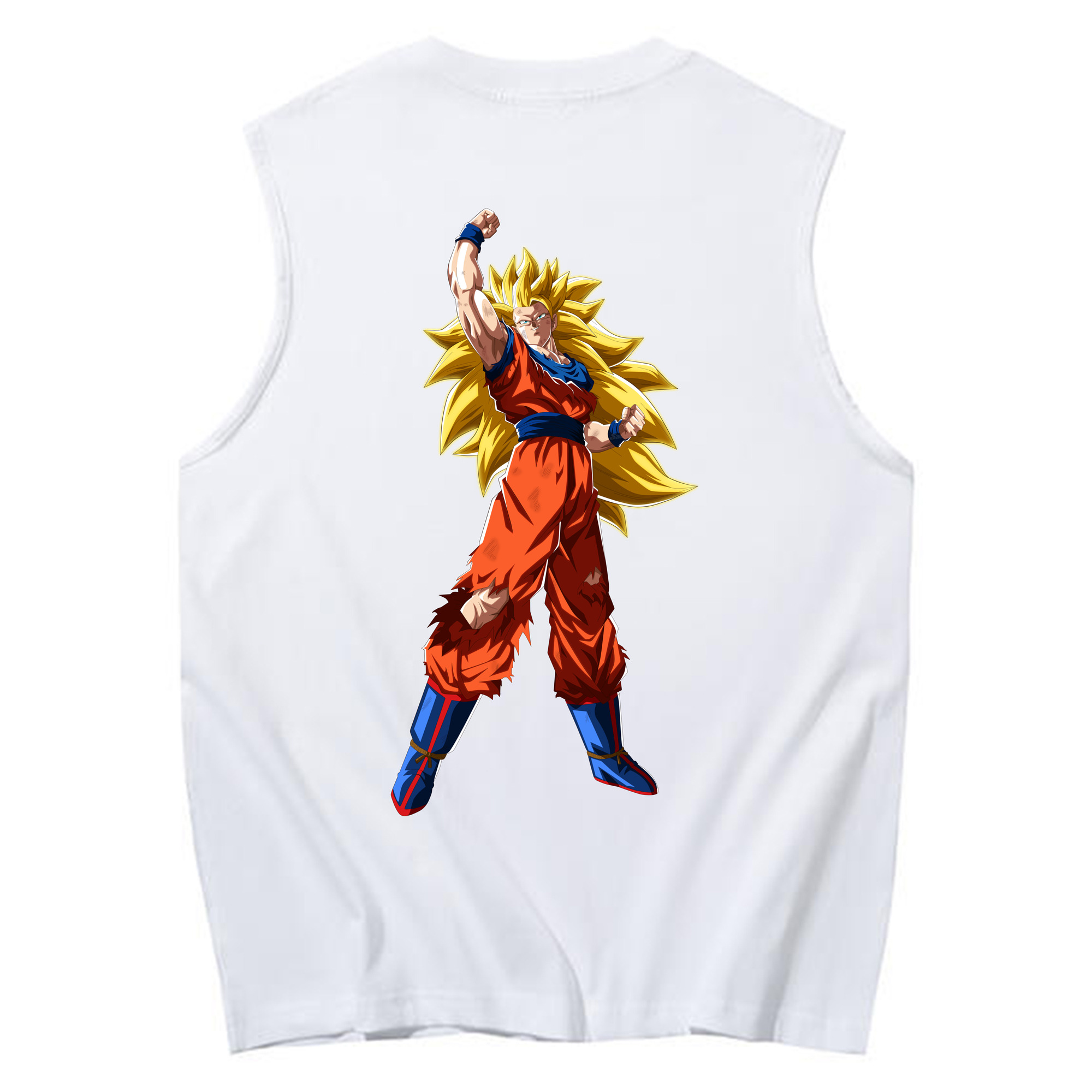 （画像用） ドラゴンボール 孫悟空（そん ごくう）Son Goku カカロット DRAGON BALL Kakarotto コットン100％タンクトップ（背面プリント）