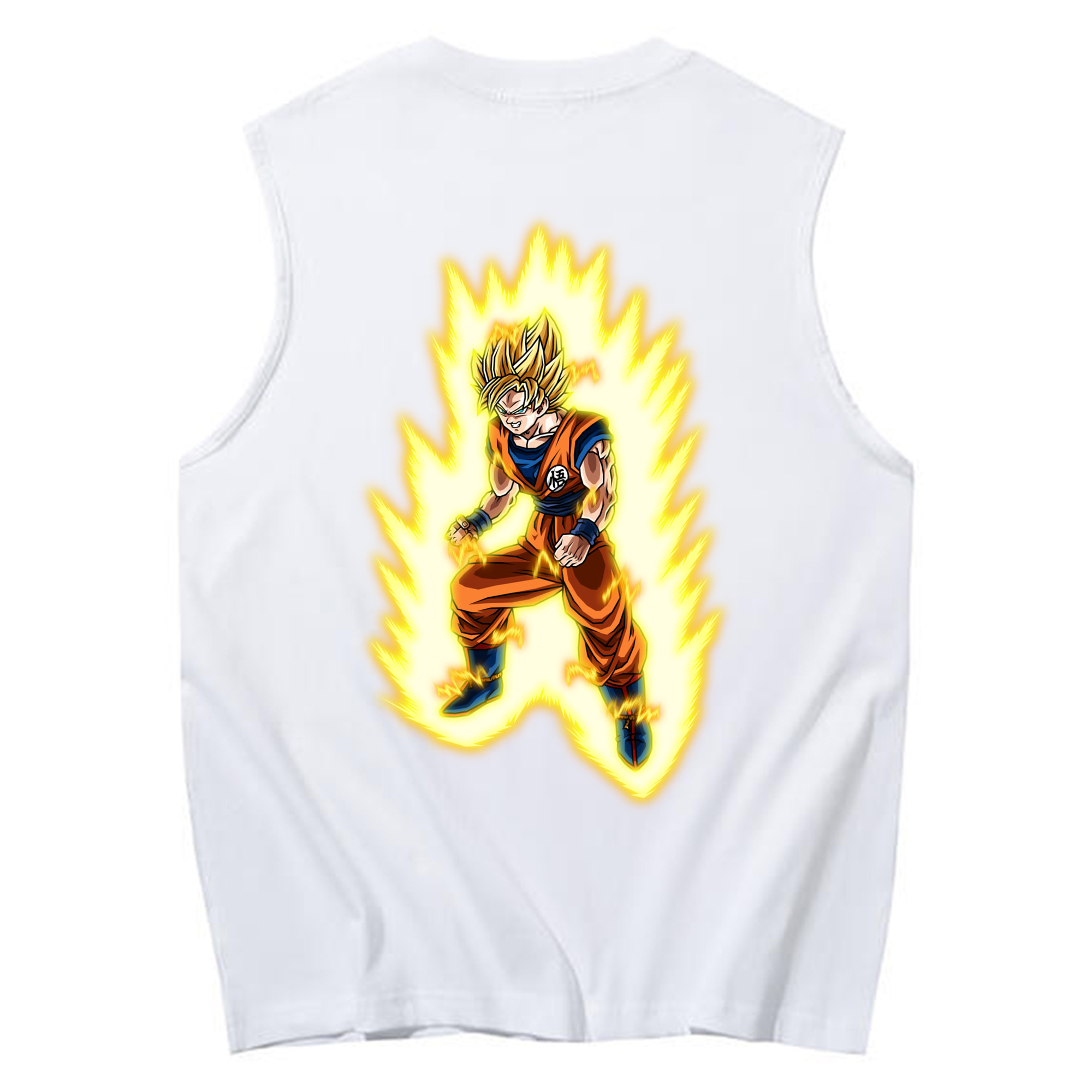 （画像用） ドラゴンボール 孫悟空（そん ごくう）Son Goku カカロット DRAGON BALL Kakarotto コットン100％タンクトップ（背面プリント）