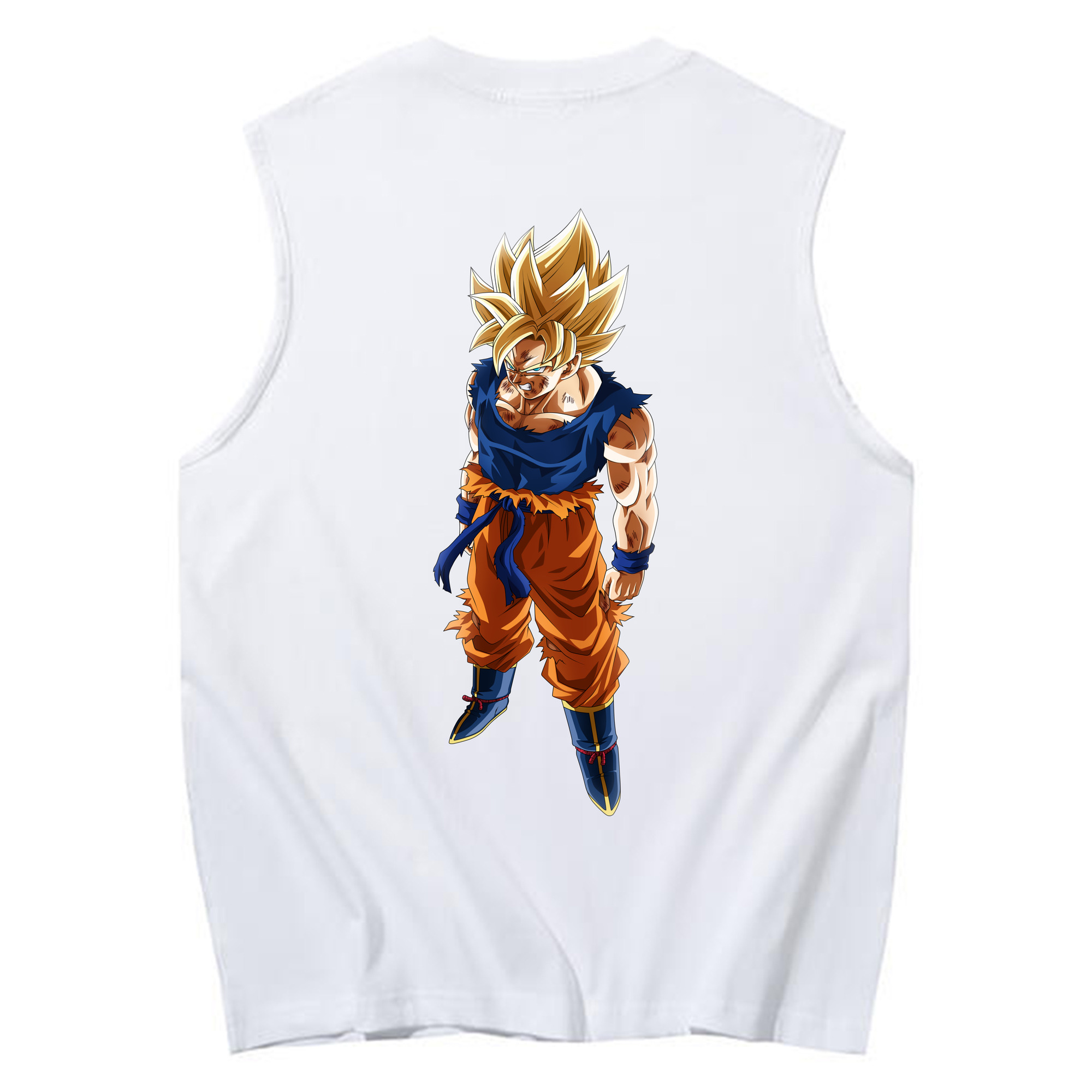 （画像用） ドラゴンボール 孫悟空（そん ごくう）Son Goku カカロット DRAGON BALL Kakarotto コットン100％タンクトップ（背面プリント）