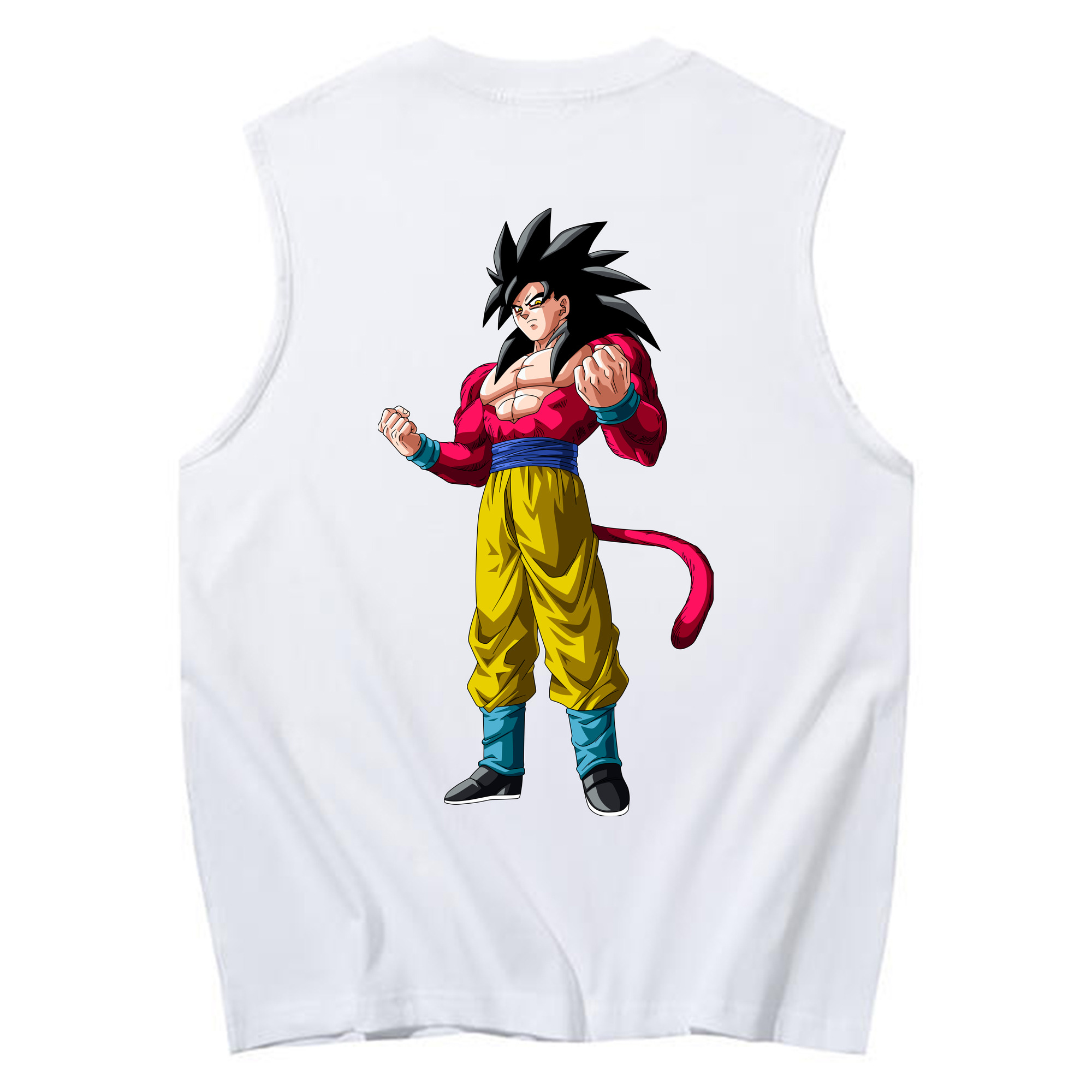 （画像用） ドラゴンボール 孫悟空（そん ごくう）Son Goku カカロット DRAGON BALL Kakarotto コットン100％タンクトップ（背面プリント）