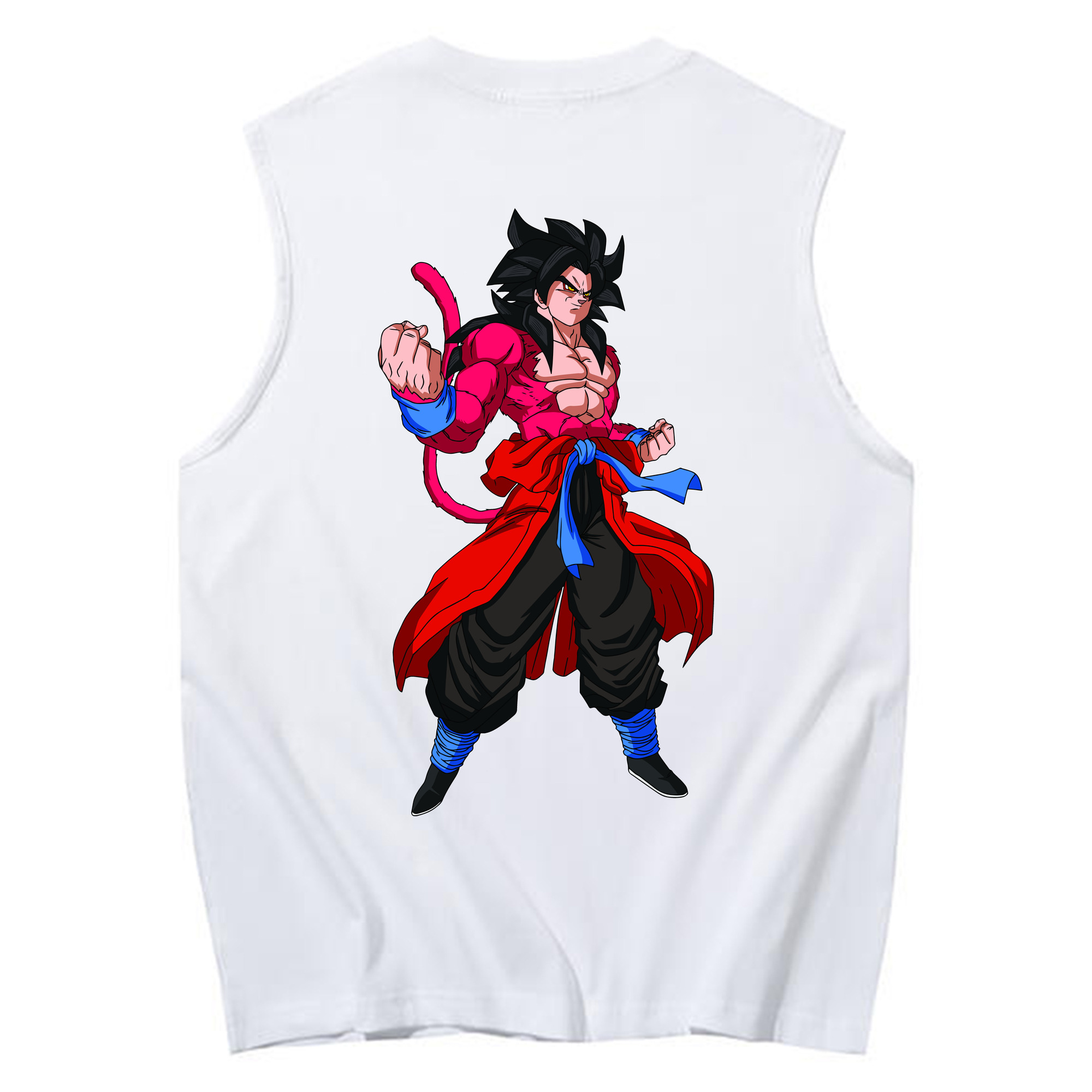 （画像用） ドラゴンボール 孫悟空（そん ごくう）Son Goku カカロット DRAGON BALL Kakarotto コットン100％タンクトップ（背面プリント）