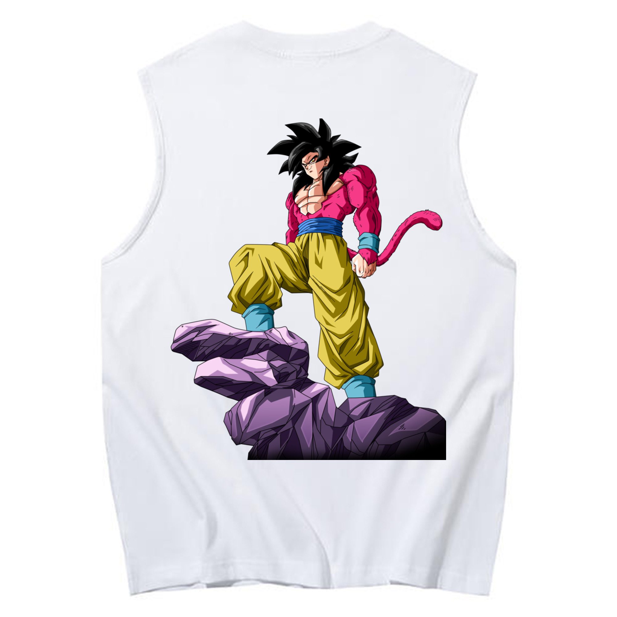 （画像用） ドラゴンボール 孫悟空（そん ごくう）Son Goku カカロット DRAGON BALL Kakarotto コットン100％タンクトップ（背面プリント）
