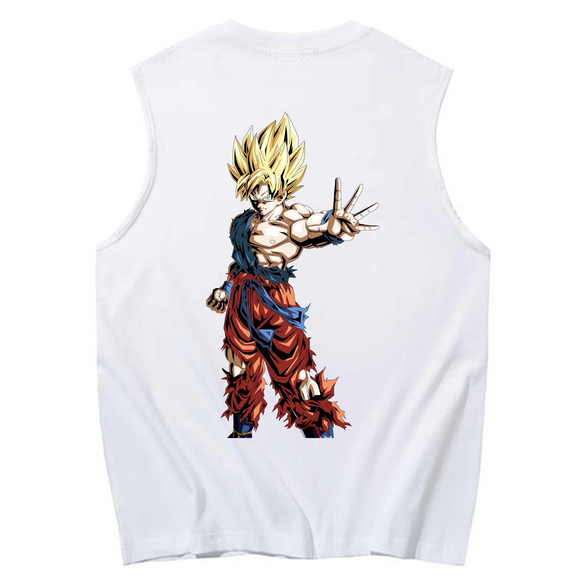 （画像用） ドラゴンボール 孫悟空（そん ごくう）Son Goku カカロット DRAGON BALL Kakarotto コットン100％タンクトップ（背面プリント）