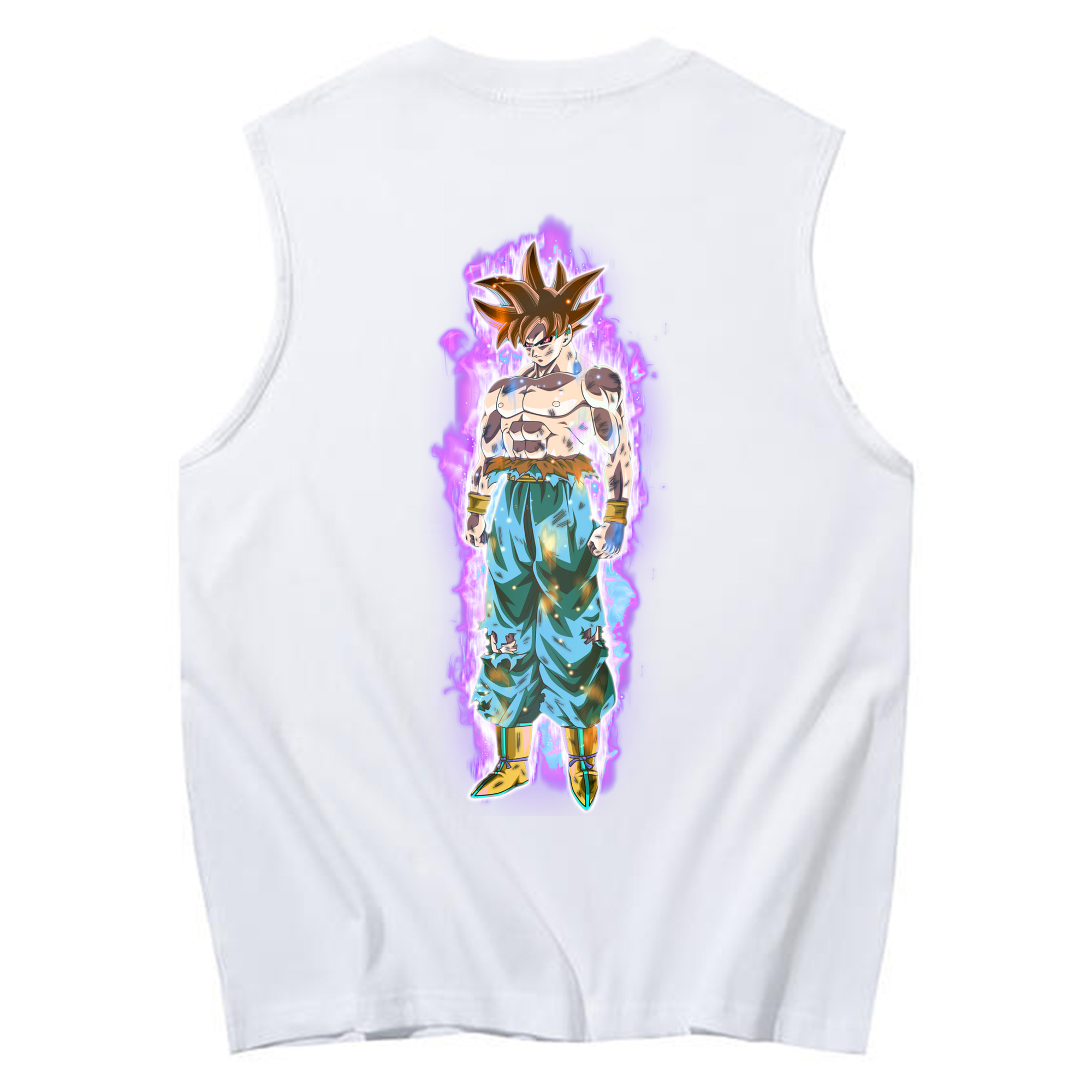 （画像用） ドラゴンボール 孫悟空（そん ごくう）Son Goku カカロット DRAGON BALL Kakarotto コットン100％タンクトップ（背面プリント）