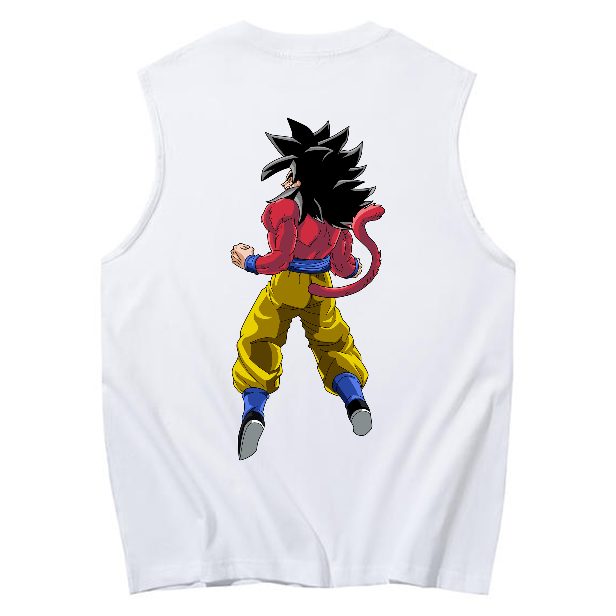 （画像用） ドラゴンボール 孫悟空（そん ごくう）Son Goku カカロット DRAGON BALL Kakarotto コットン100％タンクトップ（背面プリント）