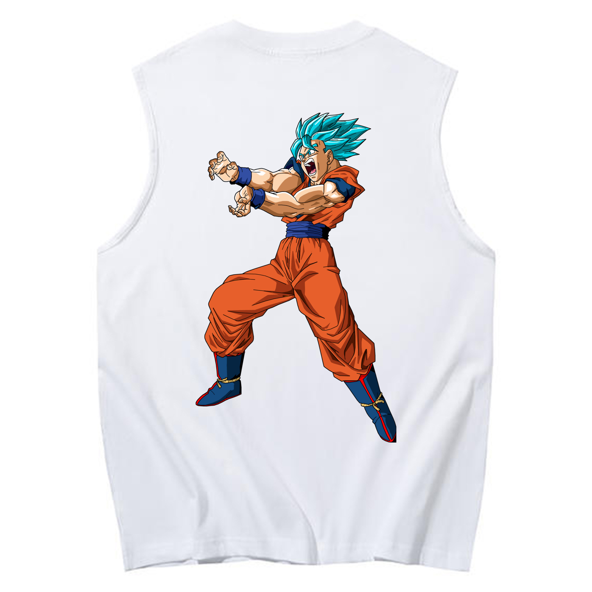 （画像用） ドラゴンボール 孫悟空（そん ごくう）Son Goku カカロット DRAGON BALL Kakarotto コットン100％タンクトップ（背面プリント）