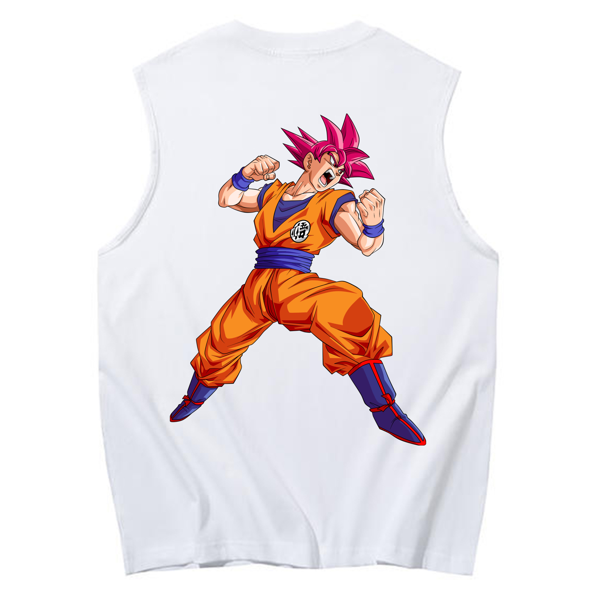 （画像用） ドラゴンボール 孫悟空（そん ごくう）Son Goku カカロット DRAGON BALL Kakarotto コットン100％タンクトップ（背面プリント）